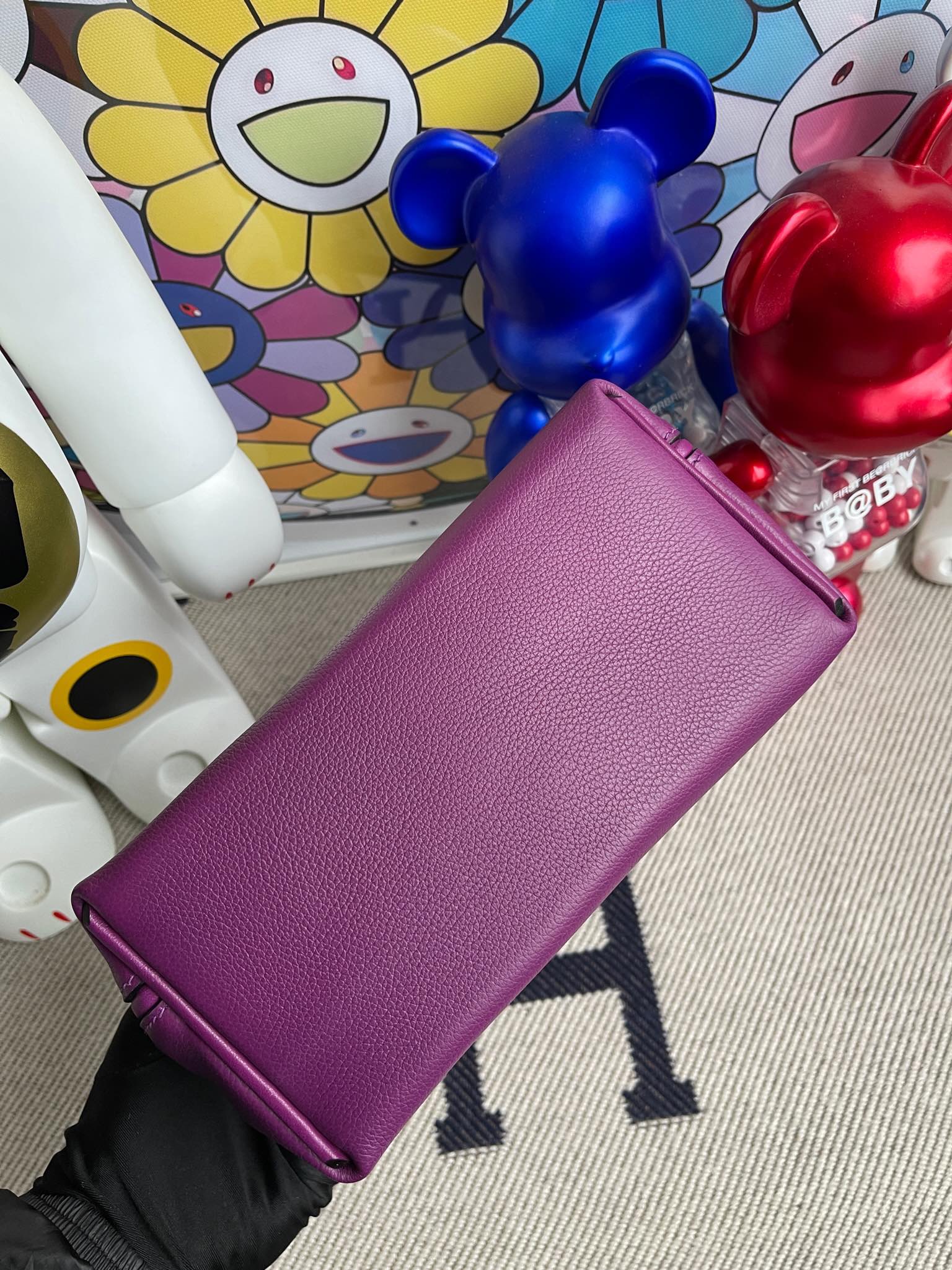 Hermès(爱马仕)Mini kelly 2424 evecolor p9 海葵紫 anemone 银扣 顶级手缝-拉尔森鳄鱼皮具定制 - 爱马仕包包官网 Hermès(爱马仕)Mini kelly 2424 evecolor p9 海葵紫 anemone 银扣 顶级手缝