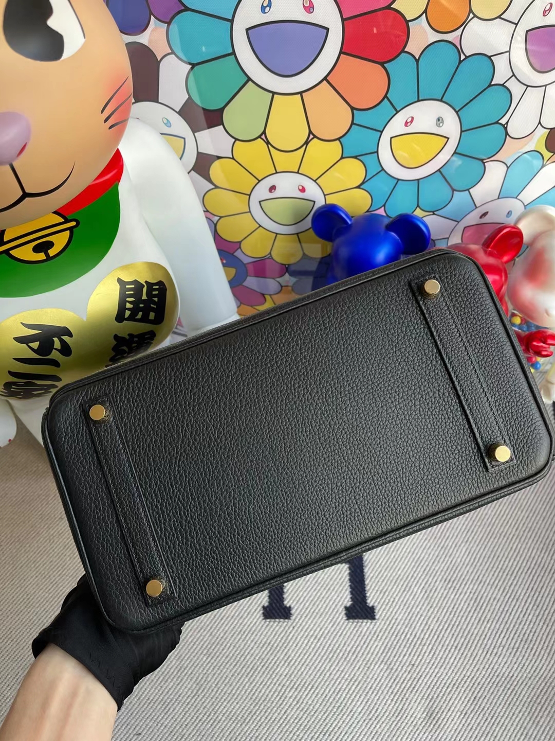 Hermès(爱马仕)Birkin 铂金包 Togo Ck89 黑色 金扣 30cm 顶级工艺 全手工缝制-拉尔森鳄鱼皮具定制 - 爱马仕包包官网 Hermès(爱马仕)Birkin 铂金包 Togo Ck89 黑色 金扣 30cm 顶级工艺 全手工缝制