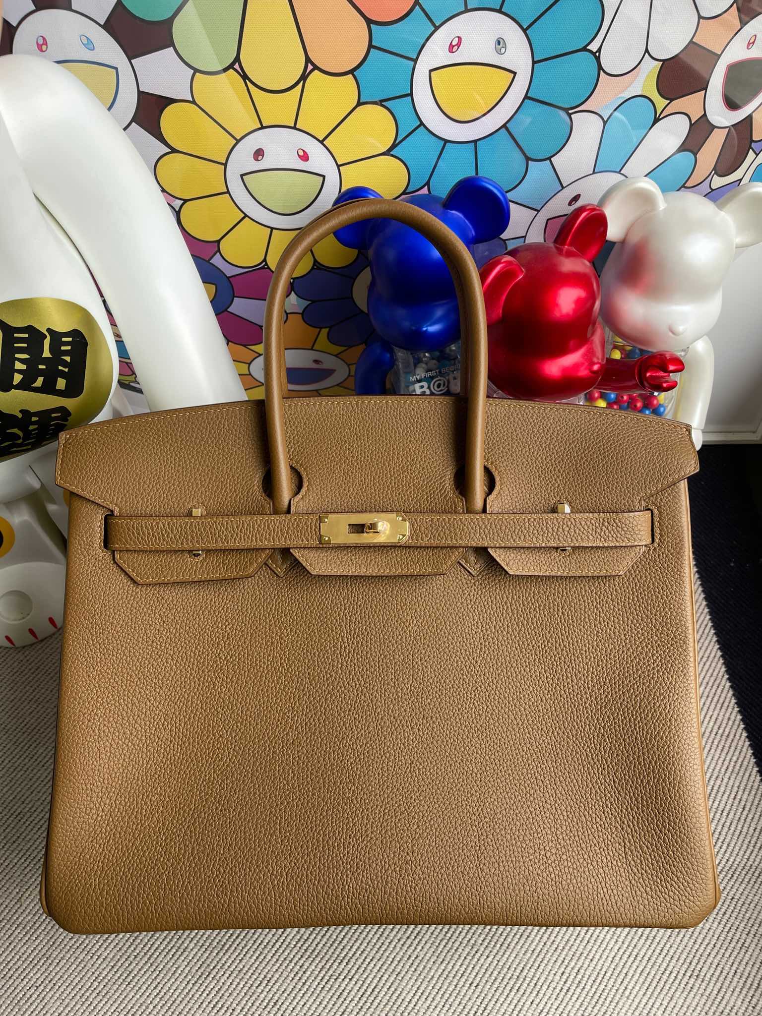 Hermès(爱马仕)Birkin 铂金包 原厂小牛皮 togo 栗子棕 金扣 35cm 顶级手缝-拉尔森鳄鱼皮具定制 - 爱马仕包包官网 Hermès(爱马仕)Birkin 铂金包 原厂小牛皮 togo 栗子棕 金扣 35cm 顶级手缝