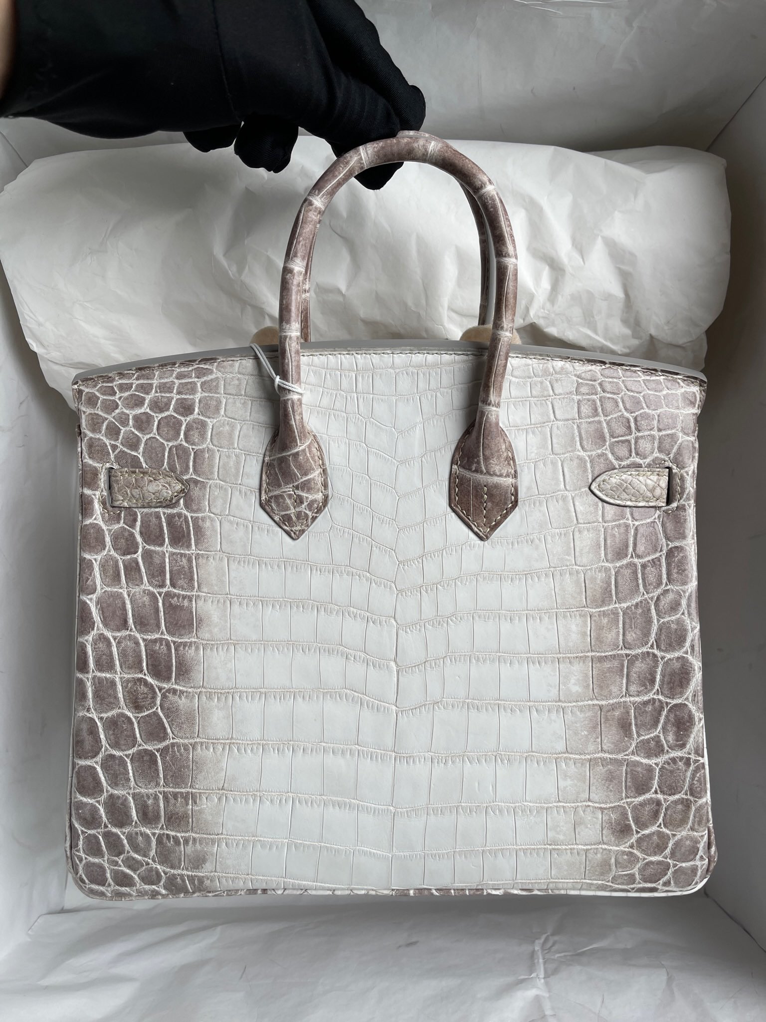 Hermès（爱马仕）Birkin 铂金包 Himalaya 喜马拉雅 银扣 25cm 顶级手缝 现货
