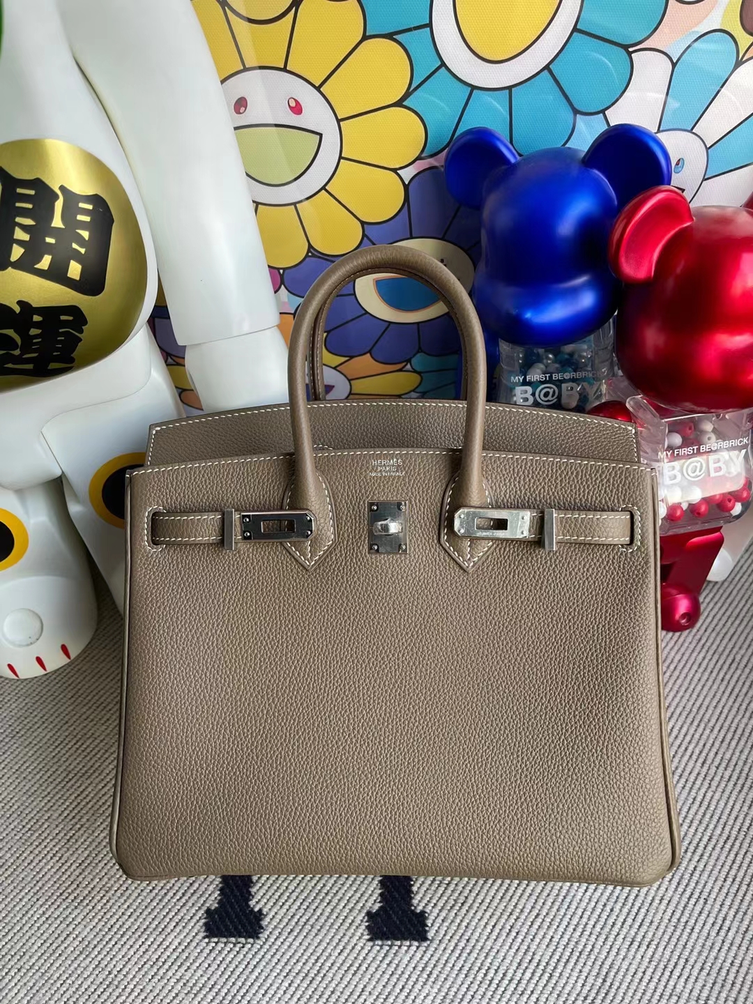 Hermès(爱马仕)Birkin 铂金包 togo ck18 大象灰 银扣 25cm 顶级工艺 全手工缝制-拉尔森鳄鱼皮具定制 - 爱马仕包包官网 Hermès(爱马仕)Birkin 铂金包 togo ck18 大象灰 银扣 25cm 顶级工艺 全手工缝制