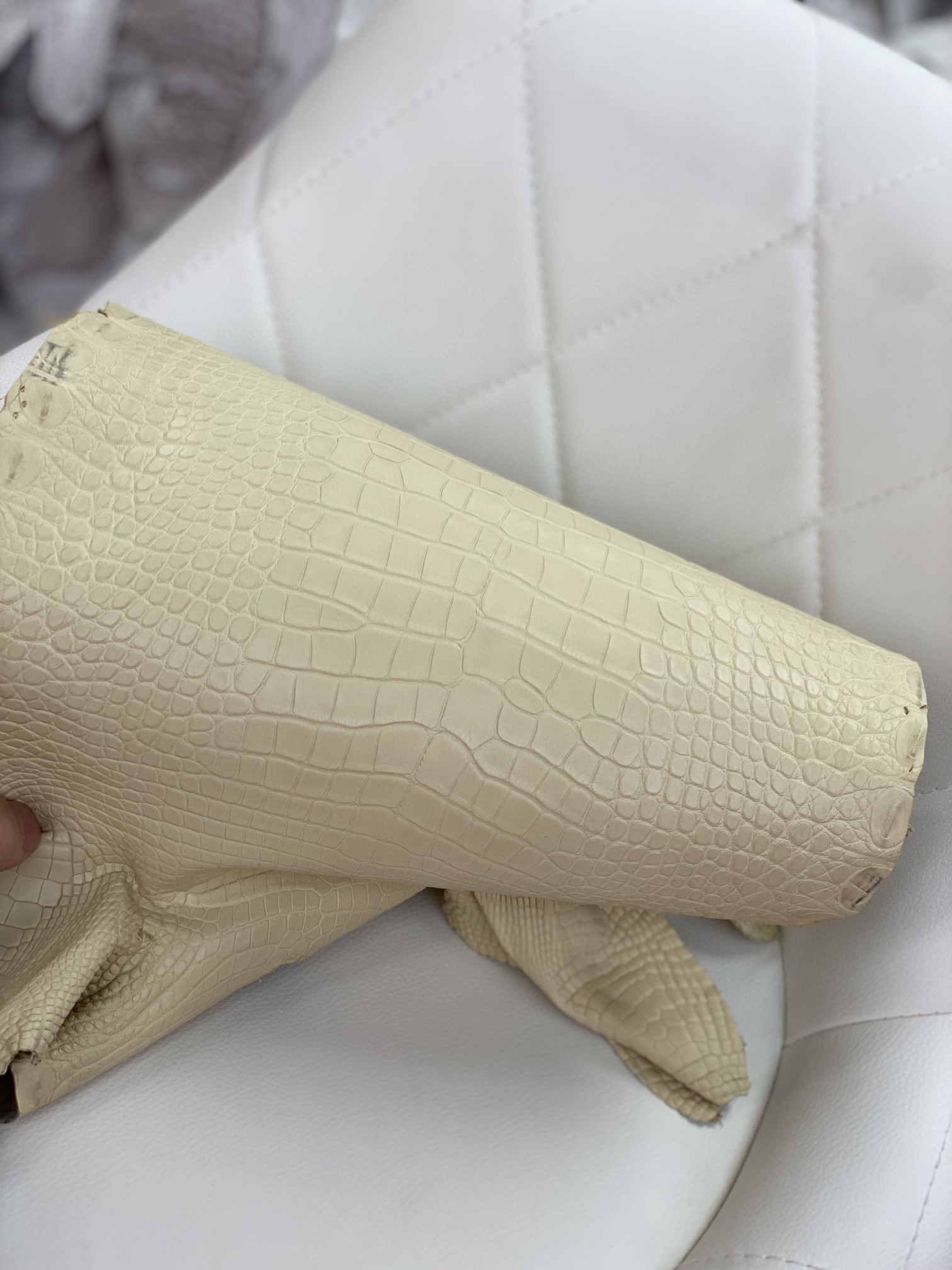 Hermès(爱马仕)新到鳄鱼 Alligator matt 雾面鳄鱼 Y1 香草色-拉尔森鳄鱼皮具定制 - 爱马仕包包官网 Hermès(爱马仕)新到鳄鱼 Alligator matt 雾面鳄鱼 Y1 香草色