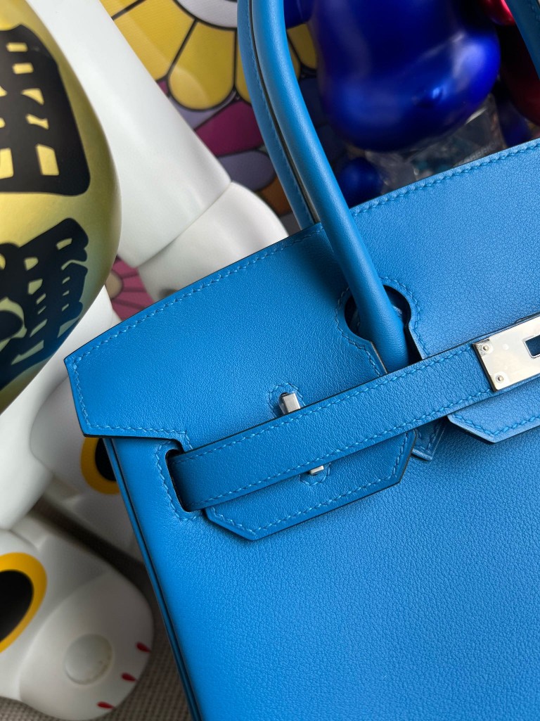 Hermès（爱马仕）Birkin 铂金包 Swift B3 坦桑尼亚蓝 银扣 30cm 顶级手缝