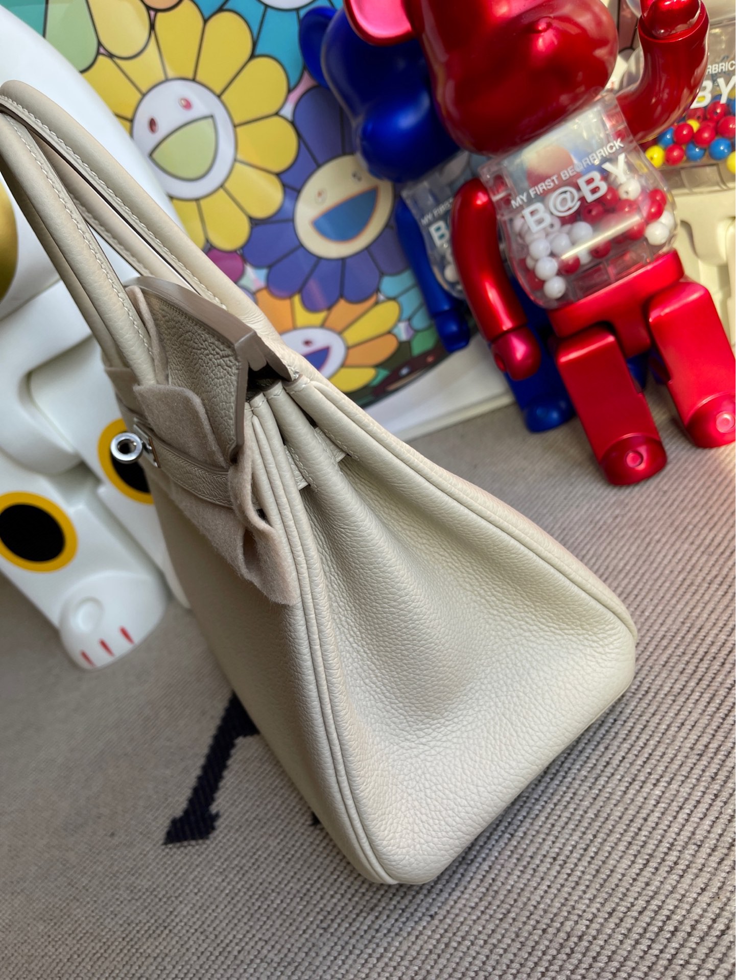 Hermès(爱马仕)Birkin 铂金包 原厂小牛皮 togo ck10 奶昔白 Craie 银扣 25cm 顶级手缝-拉尔森鳄鱼皮具定制 - 爱马仕包包官网 Hermès(爱马仕)Birkin 铂金包 原厂小牛皮 togo ck10 奶昔白 Craie 银扣 25cm 顶级手缝