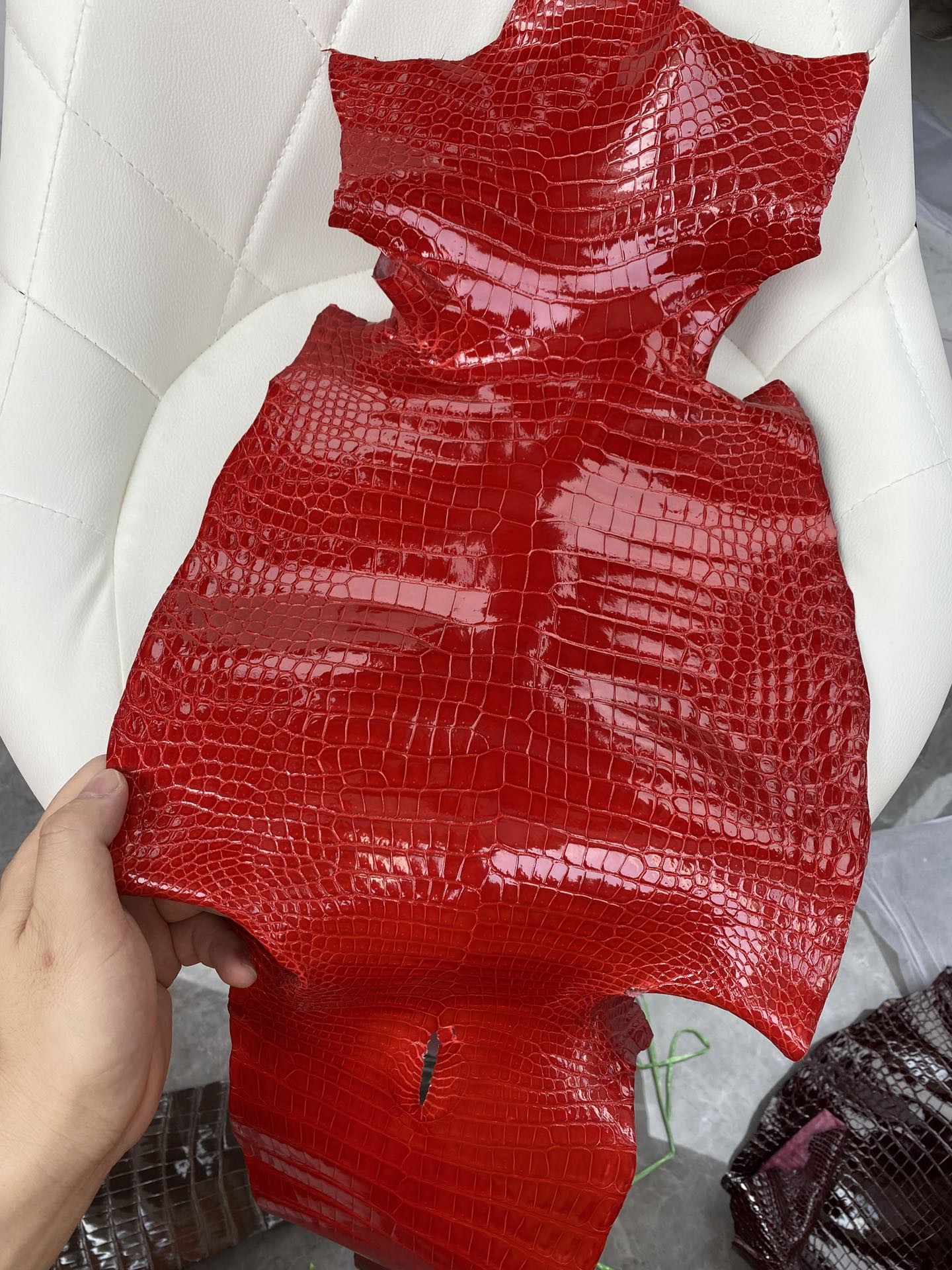 Hermès(爱马仕)新到鳄鱼 Porosus shiny 亮面澳洲湾鳄 法拉利红 Braise-拉尔森鳄鱼皮具定制 - 爱马仕包包官网 Hermès(爱马仕)新到鳄鱼 Porosus shiny 亮面澳洲湾鳄 法拉利红 Braise