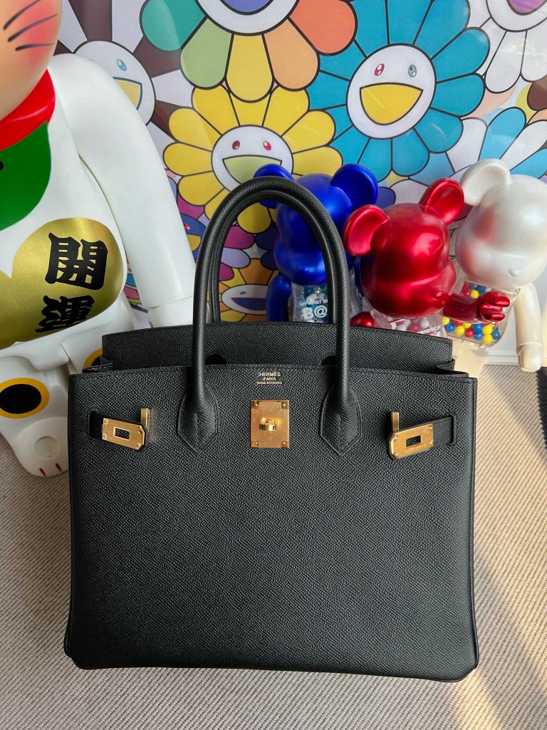 Hermès(爱马仕)Birkin 铂金包 Epsom 原厂掌纹皮 ck89 黑色 Noir 金扣 30cm 顶级手缝-拉尔森鳄鱼皮具定制 - 爱马仕包包官网 Hermès(爱马仕)Birkin 铂金包 Epsom 原厂掌纹皮 ck89 黑色 Noir 金扣 30cm 顶级手缝