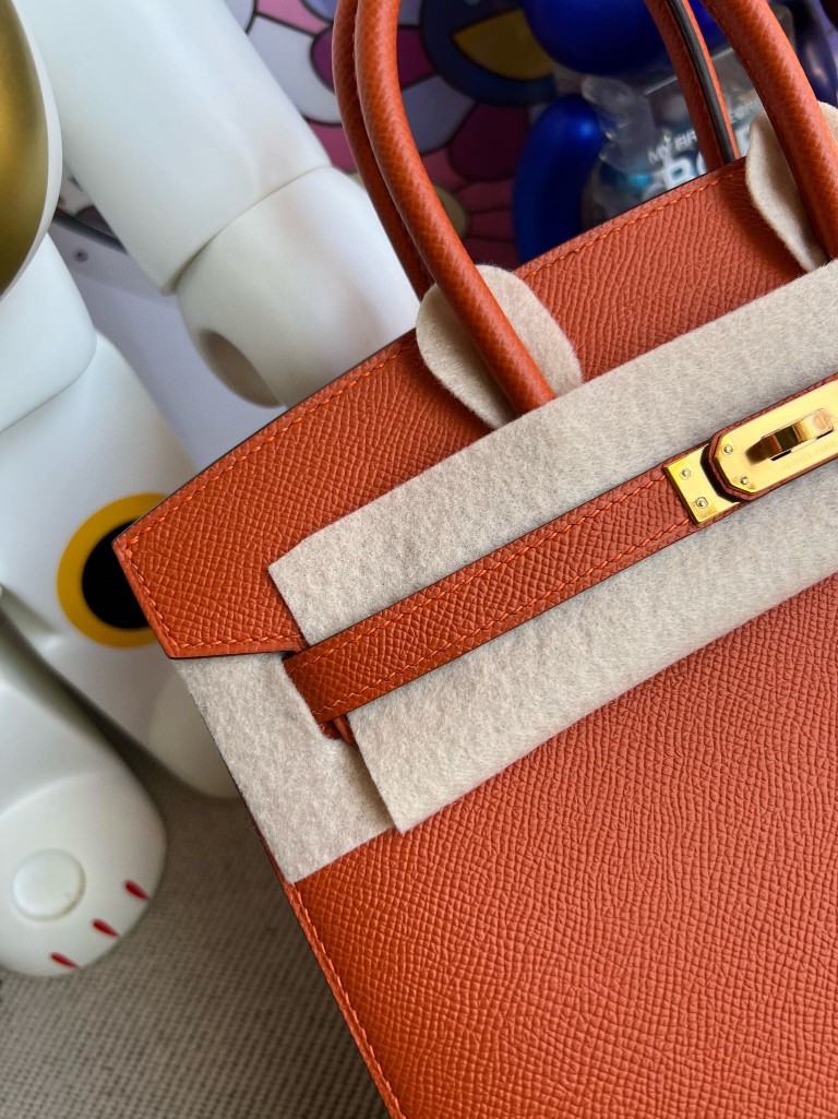Hermès(爱马仕)Birkin 铂金包 Epsom 原厂掌纹 Sellier 红土色 Terre battue 金扣 25cm 顶级手缝-拉尔森鳄鱼皮具定制 - 爱马仕包包官网 Hermès(爱马仕)Birkin 铂金包 Epsom 原厂掌纹 Sellier 红土色 Terre battue 金扣 25cm 顶级手缝