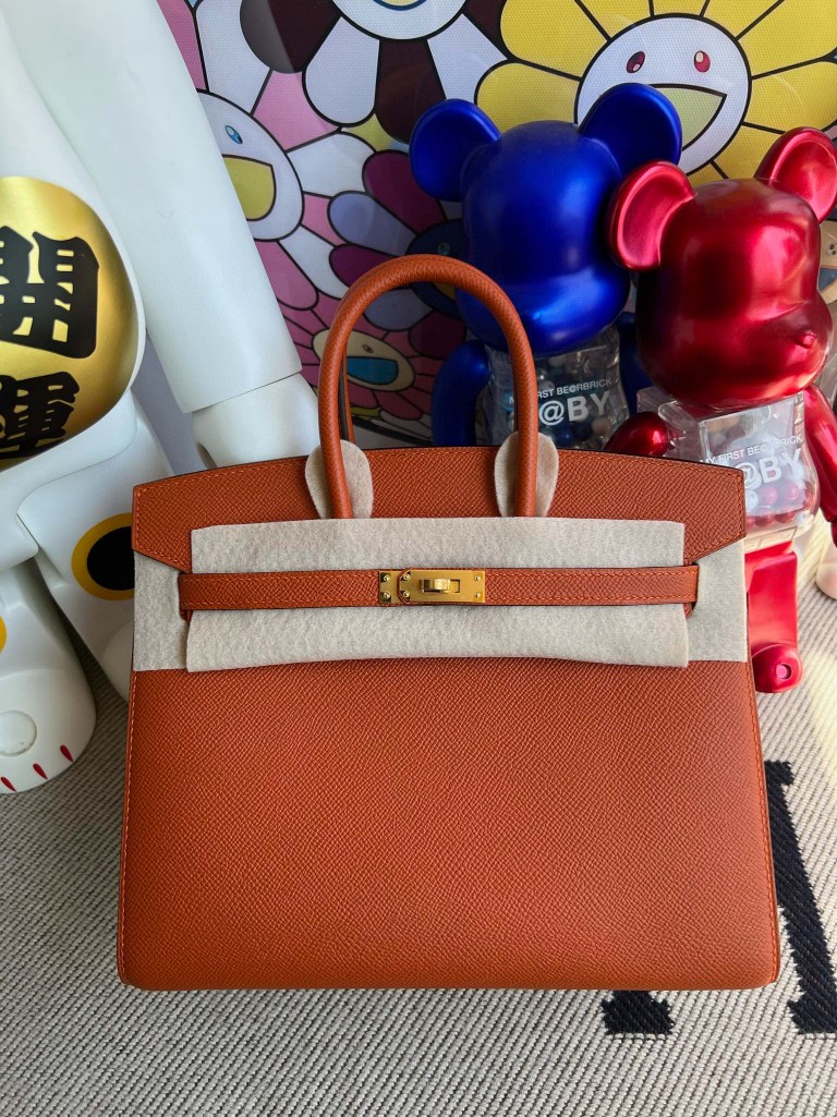 Hermès(爱马仕)Birkin 铂金包 Epsom 原厂掌纹 Sellier 红土色 Terre battue 金扣 25cm 顶级手缝-拉尔森鳄鱼皮具定制 - 爱马仕包包官网 Hermès(爱马仕)Birkin 铂金包 Epsom 原厂掌纹 Sellier 红土色 Terre battue 金扣 25cm 顶级手缝