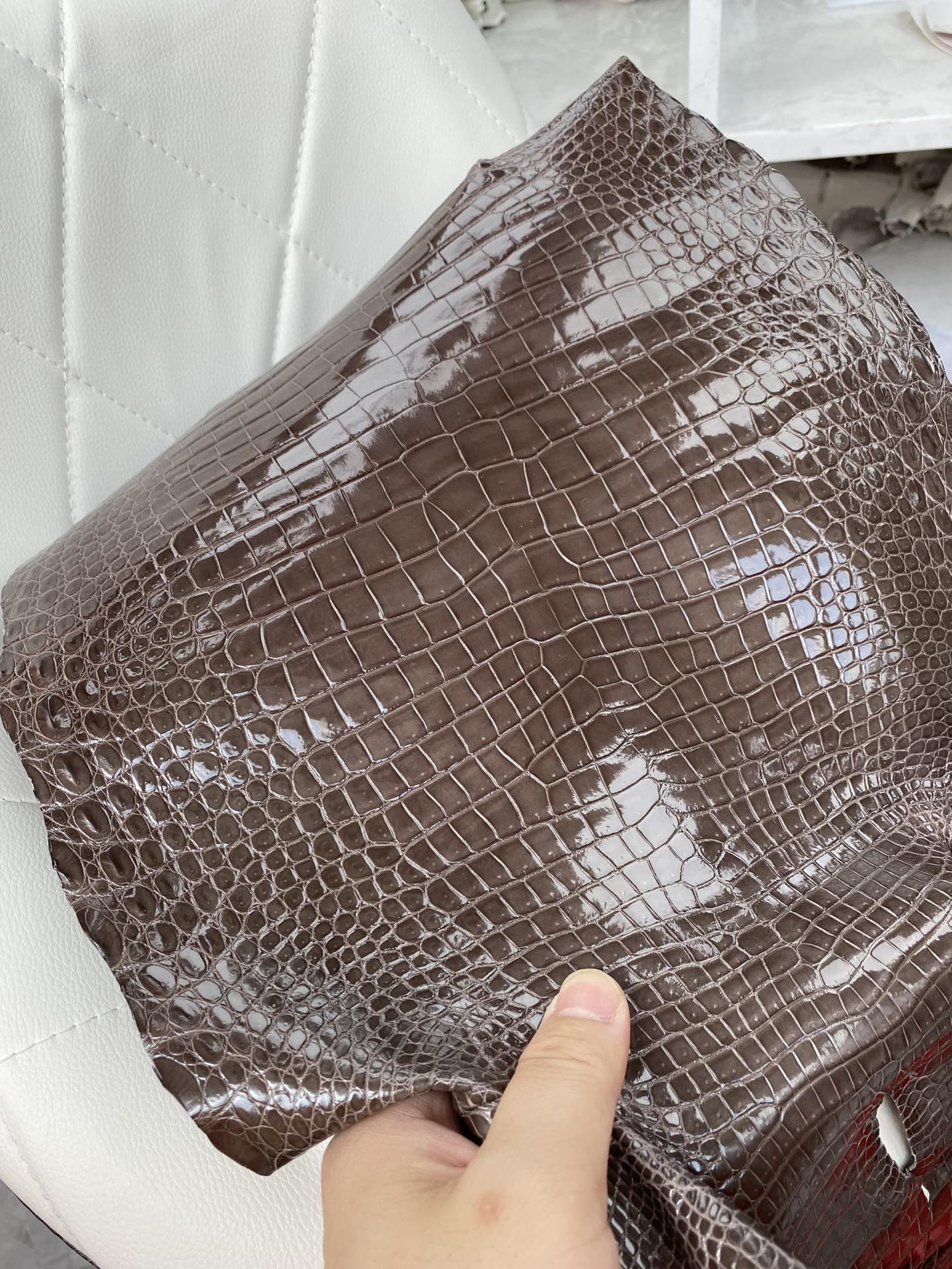 Hermès(爱马仕)新到鳄鱼 Porosus shiny 亮面澳洲湾鳄 ck88 石墨灰 Graphite-拉尔森鳄鱼皮具定制 - 爱马仕包包官网 Hermès(爱马仕)新到鳄鱼 Porosus shiny 亮面澳洲湾鳄 ck88 石墨灰 Graphite
