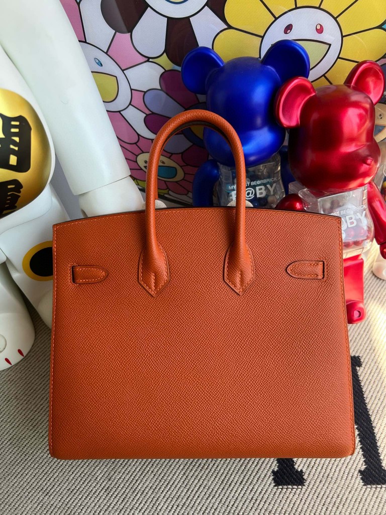 Hermès(爱马仕)Birkin 铂金包 Epsom 原厂掌纹 Sellier 红土色 Terre battue 金扣 25cm 顶级手缝-拉尔森鳄鱼皮具定制 - 爱马仕包包官网 Hermès(爱马仕)Birkin 铂金包 Epsom 原厂掌纹 Sellier 红土色 Terre battue 金扣 25cm 顶级手缝