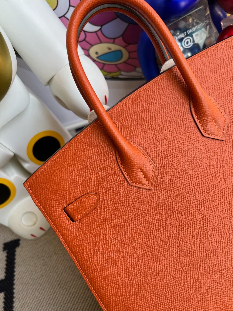 Hermès(爱马仕)Birkin 铂金包 Epsom 原厂掌纹 Sellier 红土色 Terre battue 金扣 25cm 顶级手缝-拉尔森鳄鱼皮具定制 - 爱马仕包包官网 Hermès(爱马仕)Birkin 铂金包 Epsom 原厂掌纹 Sellier 红土色 Terre battue 金扣 25cm 顶级手缝
