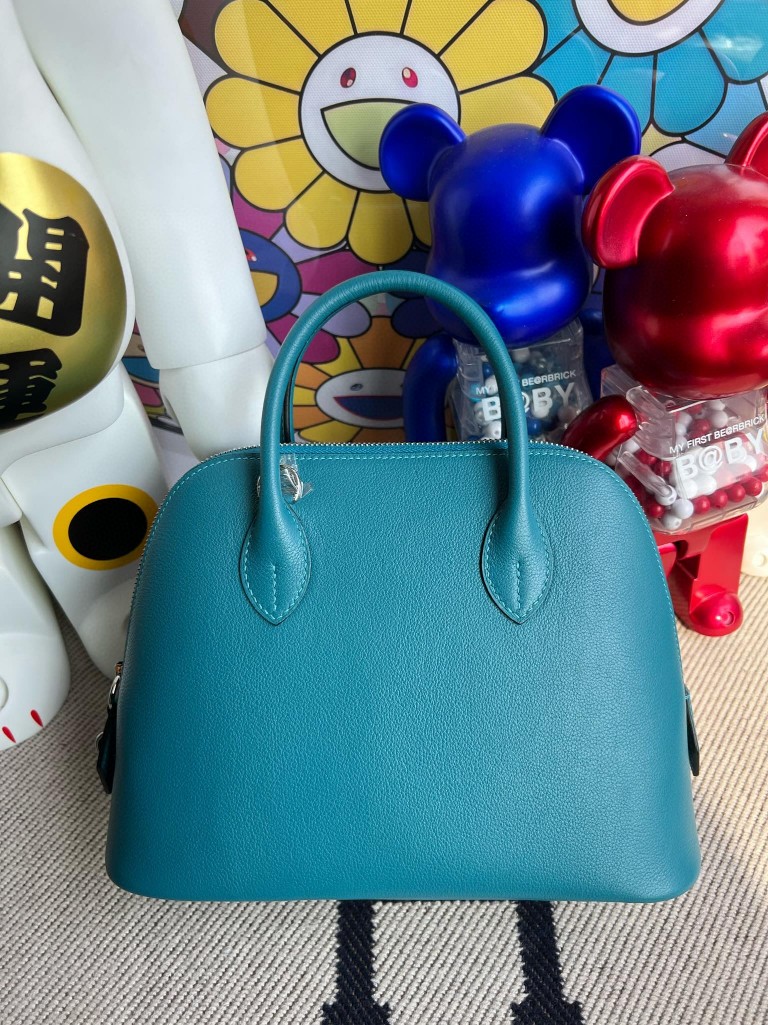 Hermès(爱马仕)Bolide 保龄球包 Evecolor W0 博斯普鲁斯绿 银扣 25cm 顶级手缝-拉尔森鳄鱼皮具定制 - 爱马仕包包官网 Hermès(爱马仕)Bolide 保龄球包 Evecolor W0 博斯普鲁斯绿 银扣 25cm 顶级手缝