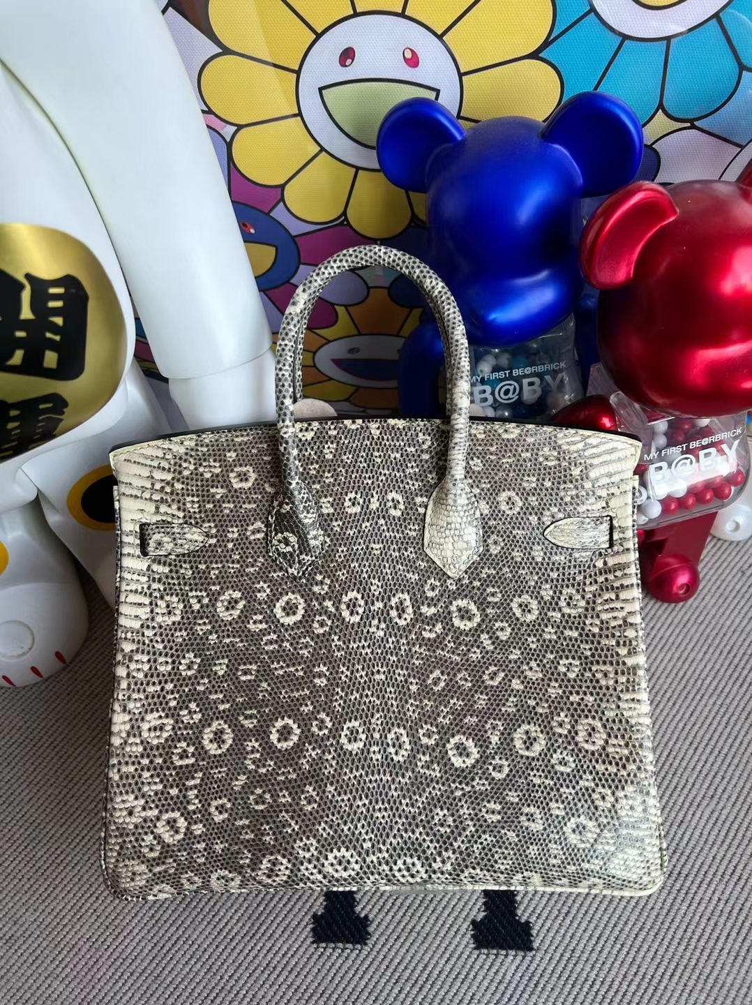 Hermès(爱马仕)Birkin 铂金包 蜥蜴皮 Lizard 01 自然色 银扣 25cm 顶级工艺 全手工缝制-拉尔森鳄鱼皮具定制 - 爱马仕包包官网 Hermès(爱马仕)Birkin 铂金包 蜥蜴皮 Lizard 01 自然色 银扣 25cm 顶级工艺 全手工缝制