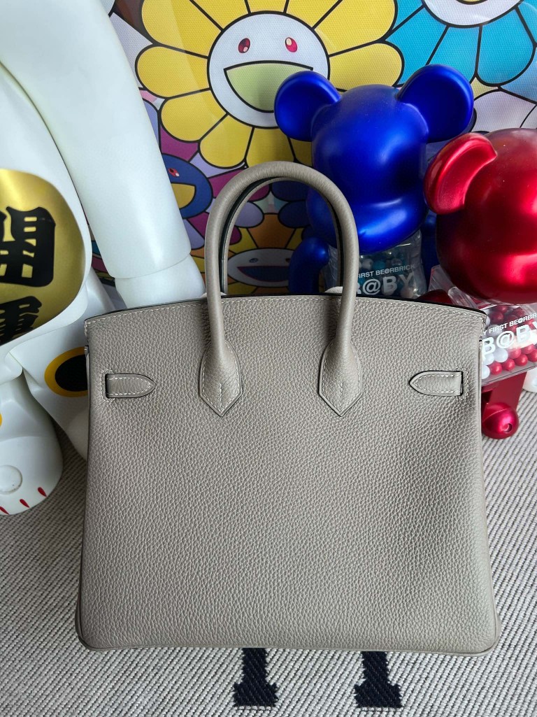Hermès(爱马仕)Birkin 铂金包 原厂小牛皮 togo M8 沥青灰 gris ashpit 银扣 25cm 顶级手缝-拉尔森鳄鱼皮具定制 - 爱马仕包包官网 Hermès(爱马仕)Birkin 铂金包 原厂小牛皮 togo M8 沥青灰 gris ashpit 银扣 25cm 顶级手缝