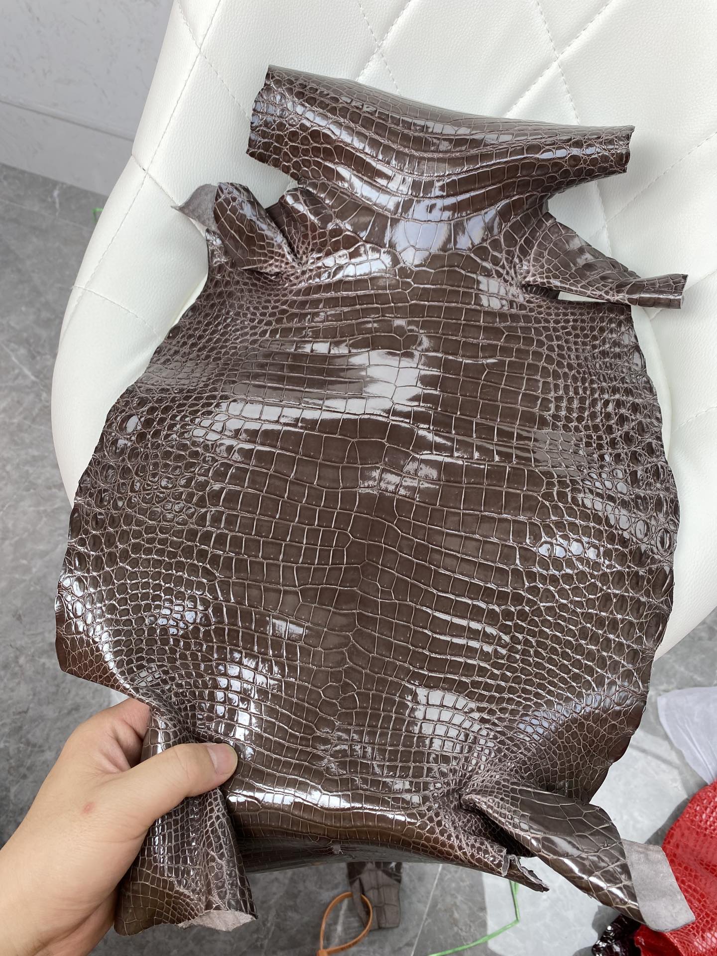 Hermès(爱马仕)新到鳄鱼 Porosus shiny 亮面澳洲湾鳄 ck88 石墨灰 Graphite-拉尔森鳄鱼皮具定制 - 爱马仕包包官网 Hermès(爱马仕)新到鳄鱼 Porosus shiny 亮面澳洲湾鳄 ck88 石墨灰 Graphite