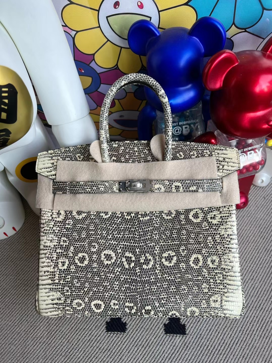 Hermès(爱马仕)Birkin 铂金包 蜥蜴皮 Lizard 01 自然色 银扣 25cm 顶级工艺 全手工缝制-拉尔森鳄鱼皮具定制 - 爱马仕包包官网 Hermès(爱马仕)Birkin 铂金包 蜥蜴皮 Lizard 01 自然色 银扣 25cm 顶级工艺 全手工缝制