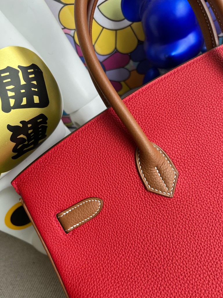 Hermès(爱马仕)Birkin 铂金包 原厂小牛皮 牛仔蓝 拼 国旗红 拼 金棕 银扣 35cm 马蹄印 顶级手缝-拉尔森鳄鱼皮具定制 - 爱马仕包包官网 Hermès(爱马仕)Birkin 铂金包 原厂小牛皮 牛仔蓝 拼 国旗红 拼 金棕 银扣 35cm 马蹄印 顶级手缝