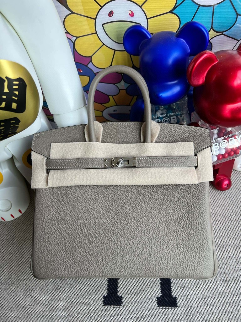 Hermès(爱马仕)Birkin 铂金包 原厂小牛皮 togo M8 沥青灰 gris ashpit 银扣 25cm 顶级手缝-拉尔森鳄鱼皮具定制 - 爱马仕包包官网 Hermès(爱马仕)Birkin 铂金包 原厂小牛皮 togo M8 沥青灰 gris ashpit 银扣 25cm 顶级手缝