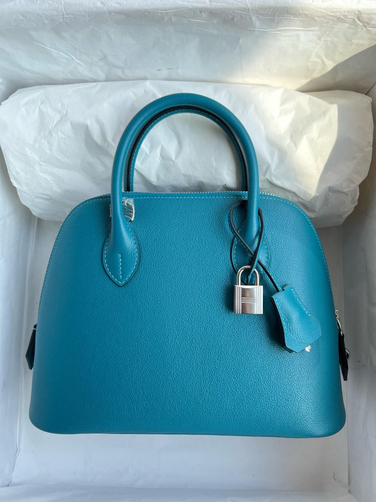 Hermès(爱马仕)Bolide 保龄球包 Evecolor W0 博斯普鲁斯绿 银扣 25cm 顶级手缝-拉尔森鳄鱼皮具定制 - 爱马仕包包官网 Hermès(爱马仕)Bolide 保龄球包 Evecolor W0 博斯普鲁斯绿 银扣 25cm 顶级手缝