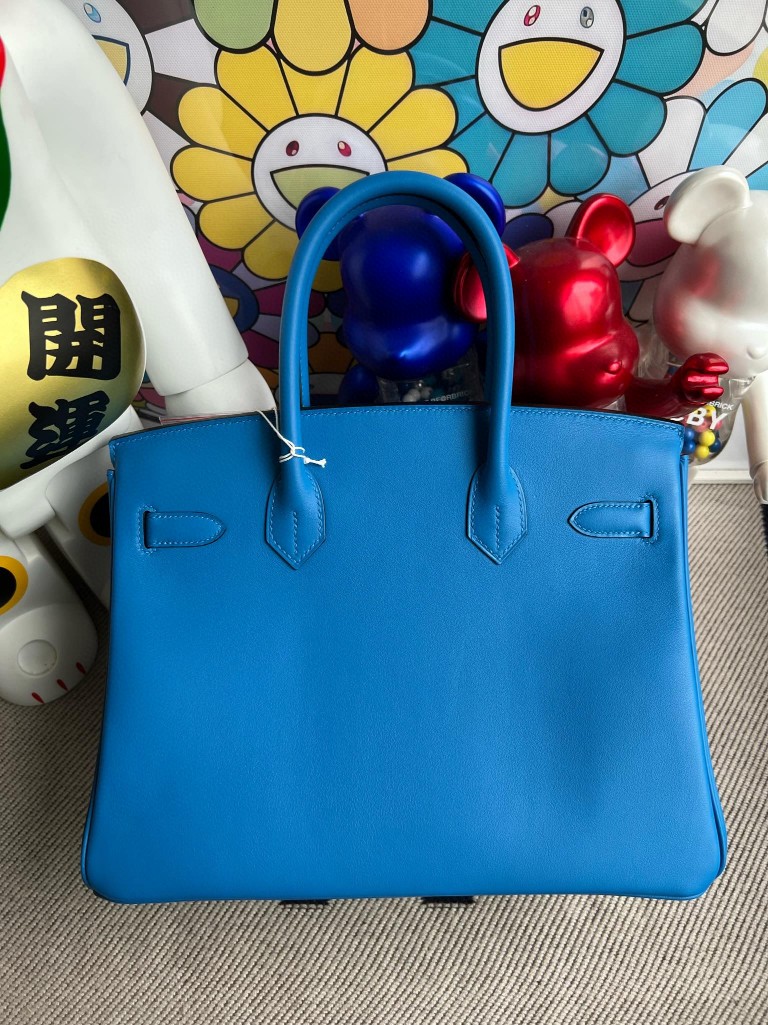 Hermès（爱马仕）Birkin 铂金包 Swift B3 坦桑尼亚蓝 银扣 30cm 顶级手缝