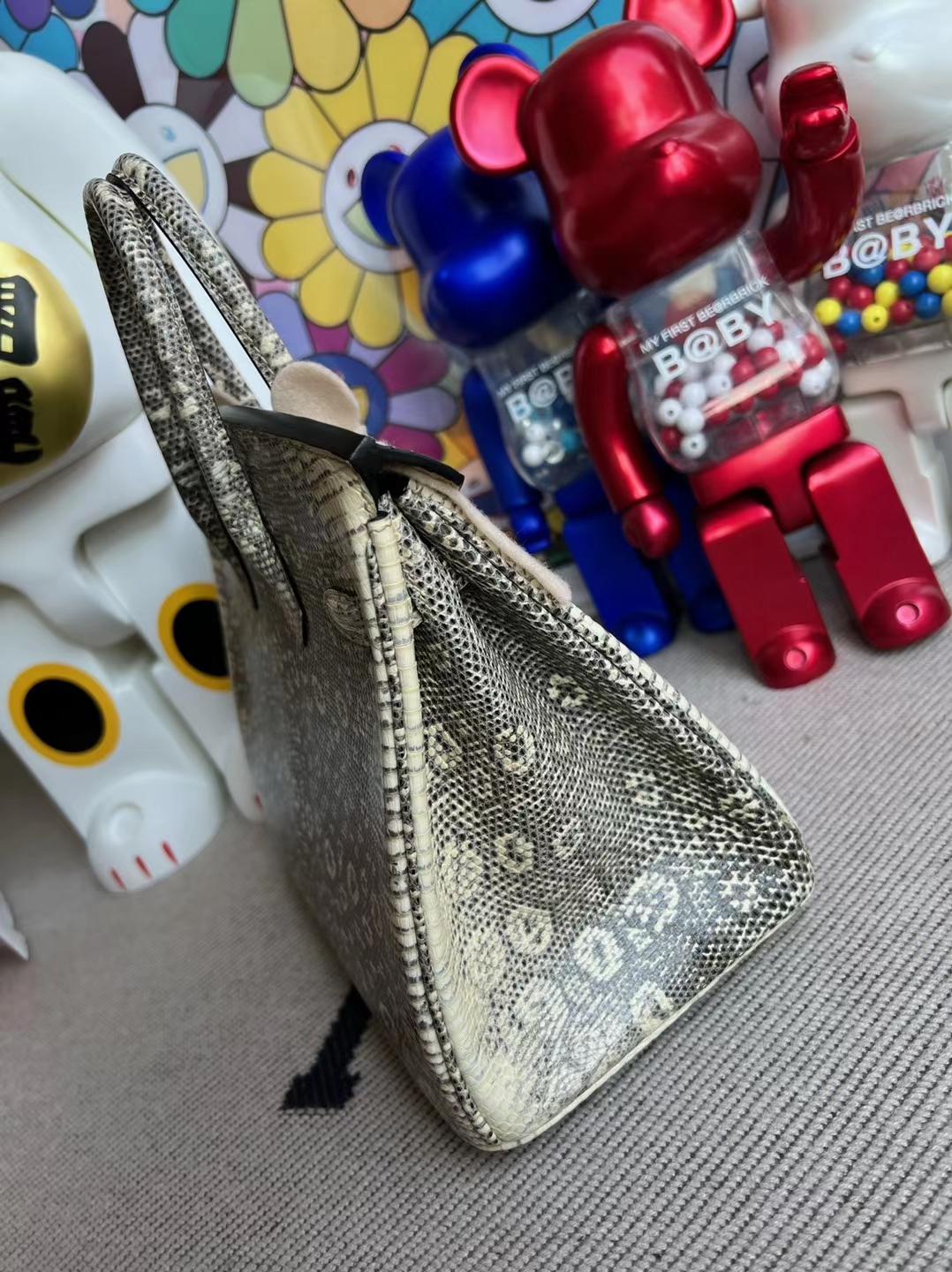 Hermès(爱马仕)Birkin 铂金包 蜥蜴皮 Lizard 01 自然色 银扣 25cm 顶级工艺 全手工缝制-拉尔森鳄鱼皮具定制 - 爱马仕包包官网 Hermès(爱马仕)Birkin 铂金包 蜥蜴皮 Lizard 01 自然色 银扣 25cm 顶级工艺 全手工缝制