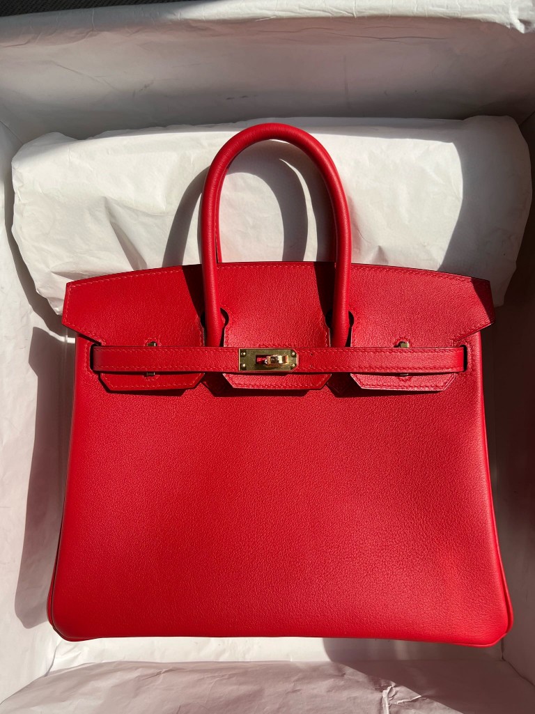 Hermès(爱马仕)Birkin 铂金包 Swift S3 心红色 金扣 25cm 顶级手缝-拉尔森鳄鱼皮具定制 - 爱马仕包包官网 Hermès(爱马仕)Birkin 铂金包 Swift S3 心红色 金扣 25cm 顶级手缝