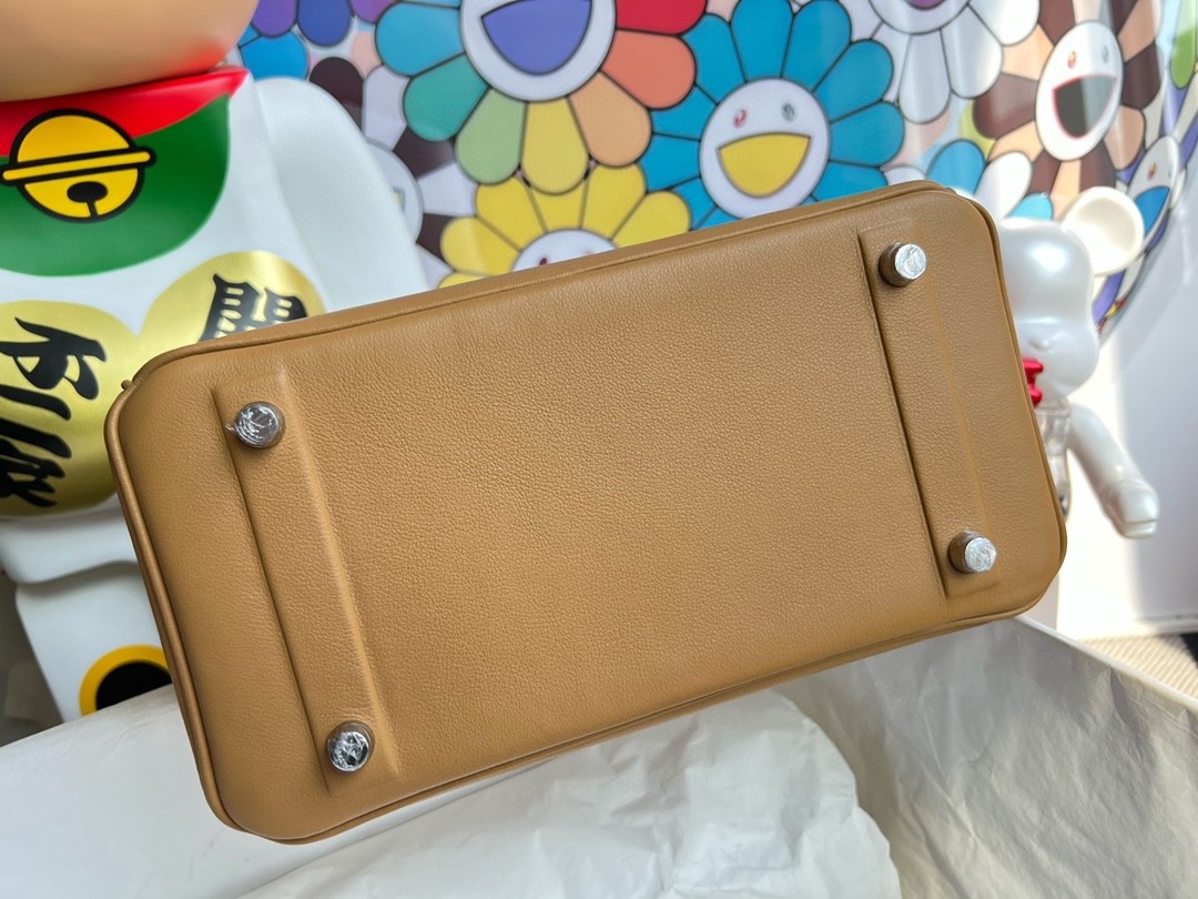 Hermès（爱马仕）Birkin Shadow 影子包 4B 饼干色 银扣 25cm 顶级手缝