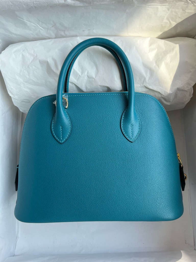 Hermès(爱马仕)Bolide 保龄球包 Evecolor W0 博斯普鲁斯绿 金扣 25cm 顶级手缝-拉尔森鳄鱼皮具定制 - 爱马仕包包官网 Hermès(爱马仕)Bolide 保龄球包 Evecolor W0 博斯普鲁斯绿 金扣 25cm 顶级手缝