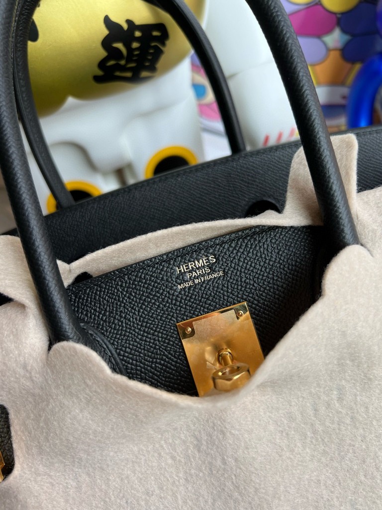 Hermès(爱马仕)Birkin 铂金包 Epsom 原厂掌纹皮 ck89 黑色 Noir 金扣 30cm 顶级手缝-拉尔森鳄鱼皮具定制 - 爱马仕包包官网 Hermès(爱马仕)Birkin 铂金包 Epsom 原厂掌纹皮 ck89 黑色 Noir 金扣 30cm 顶级手缝