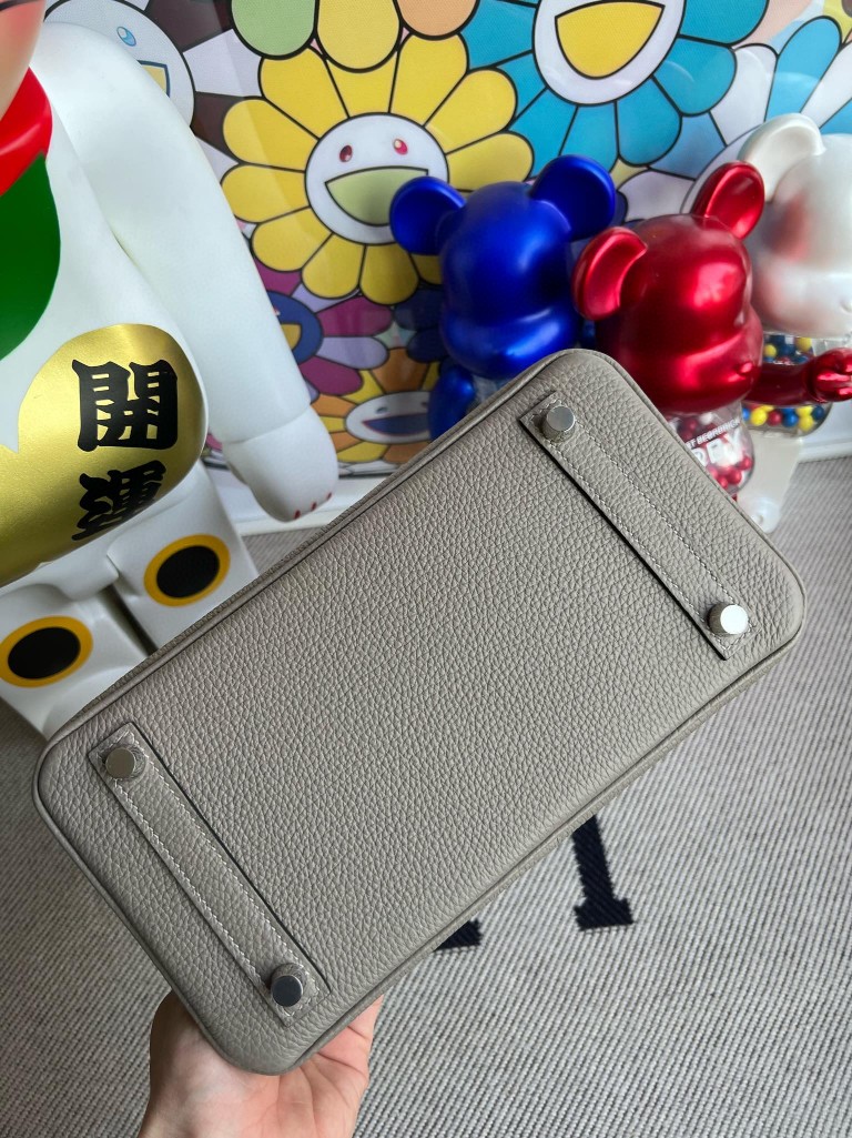Hermès(爱马仕)Birkin 铂金包 原厂小牛皮 togo M8 沥青灰 gris ashpit 银扣 25cm 顶级手缝-拉尔森鳄鱼皮具定制 - 爱马仕包包官网 Hermès(爱马仕)Birkin 铂金包 原厂小牛皮 togo M8 沥青灰 gris ashpit 银扣 25cm 顶级手缝