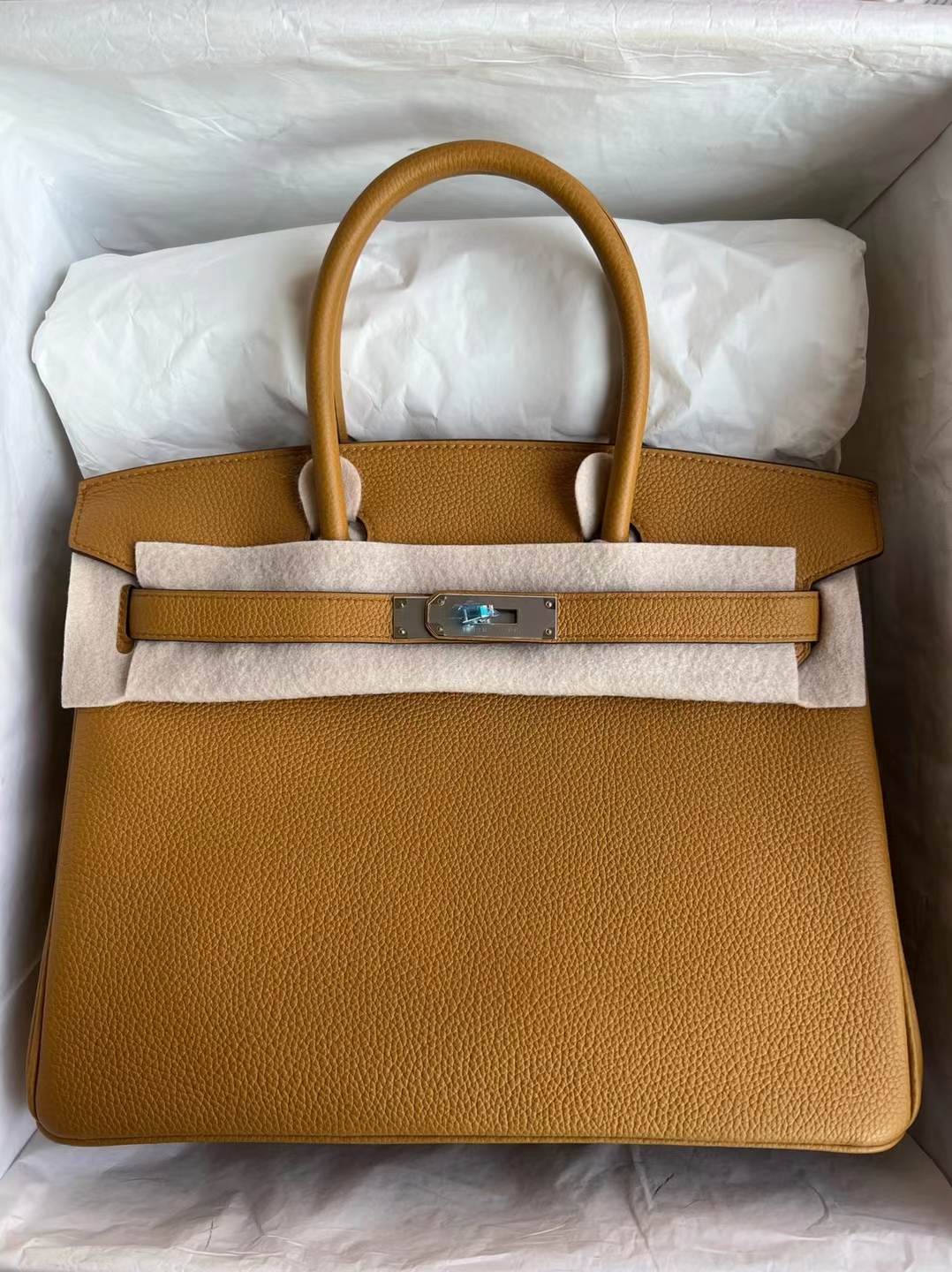 Hermès(爱马仕)Birkin 铂金包 Togo 2S 芝麻色 内拼 9R 柠檬黄 银扣 30cm Stock-拉尔森鳄鱼皮具定制 - 爱马仕包包官网 Hermès(爱马仕)Birkin 铂金包 Togo 2S 芝麻色 内拼 9R 柠檬黄 银扣 30cm Stock