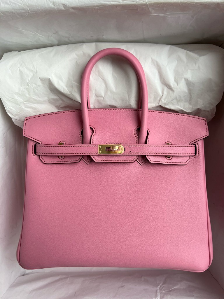 Hermès(爱马仕)Birkin 铂金包 Swift 5p 樱花粉 金扣 25cm 顶级手缝-拉尔森鳄鱼皮具定制 - 爱马仕包包官网 Hermès(爱马仕)Birkin 铂金包 Swift 5p 樱花粉 金扣 25cm 顶级手缝