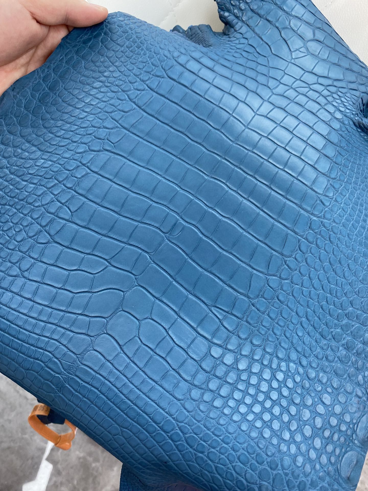 Hermès(爱马仕)新到鳄鱼 Alligator matt 雾面鳄鱼 1p 鸭子蓝-拉尔森鳄鱼皮具定制 - 爱马仕包包官网 Hermès(爱马仕)新到鳄鱼 Alligator matt 雾面鳄鱼 1p 鸭子蓝