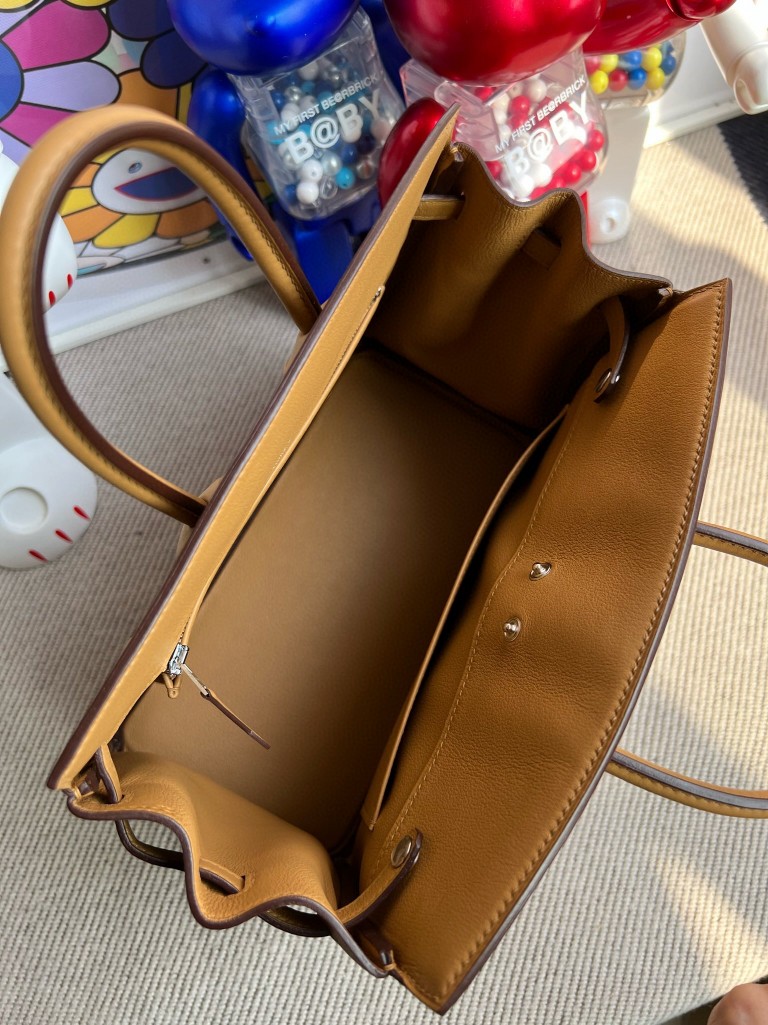 Hermès（爱马仕）Birkin Shadow 影子包 4B 饼干色 银扣 25cm 顶级手缝