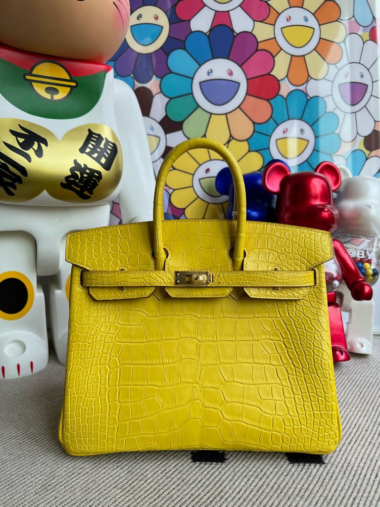 Hermès(爱马仕)Birkin 铂金包 Alligator matt 雾面鳄鱼 M9 金盏花黄 金扣 25cm 顶级手缝-拉尔森鳄鱼皮具定制 - 爱马仕包包官网 Hermès(爱马仕)Birkin 铂金包 Alligator matt 雾面鳄鱼 M9 金盏花黄 金扣 25cm 顶级手缝