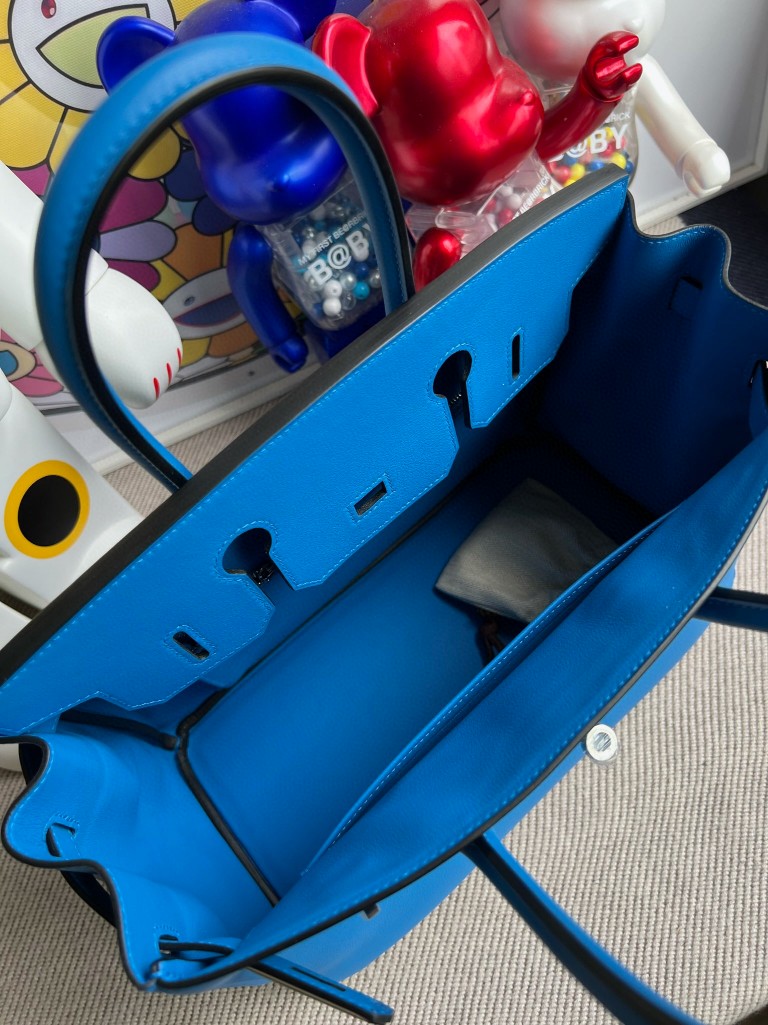 Hermès（爱马仕）Birkin 铂金包 Swift B3 坦桑尼亚蓝 银扣 30cm 顶级手缝