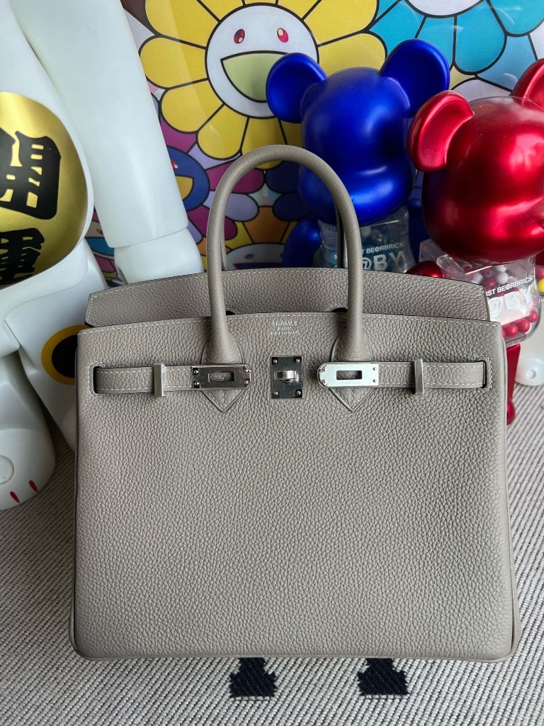 Hermès(爱马仕)Birkin 铂金包 原厂小牛皮 togo M8 沥青灰 gris ashpit 银扣 25cm 顶级手缝-拉尔森鳄鱼皮具定制 - 爱马仕包包官网 Hermès(爱马仕)Birkin 铂金包 原厂小牛皮 togo M8 沥青灰 gris ashpit 银扣 25cm 顶级手缝