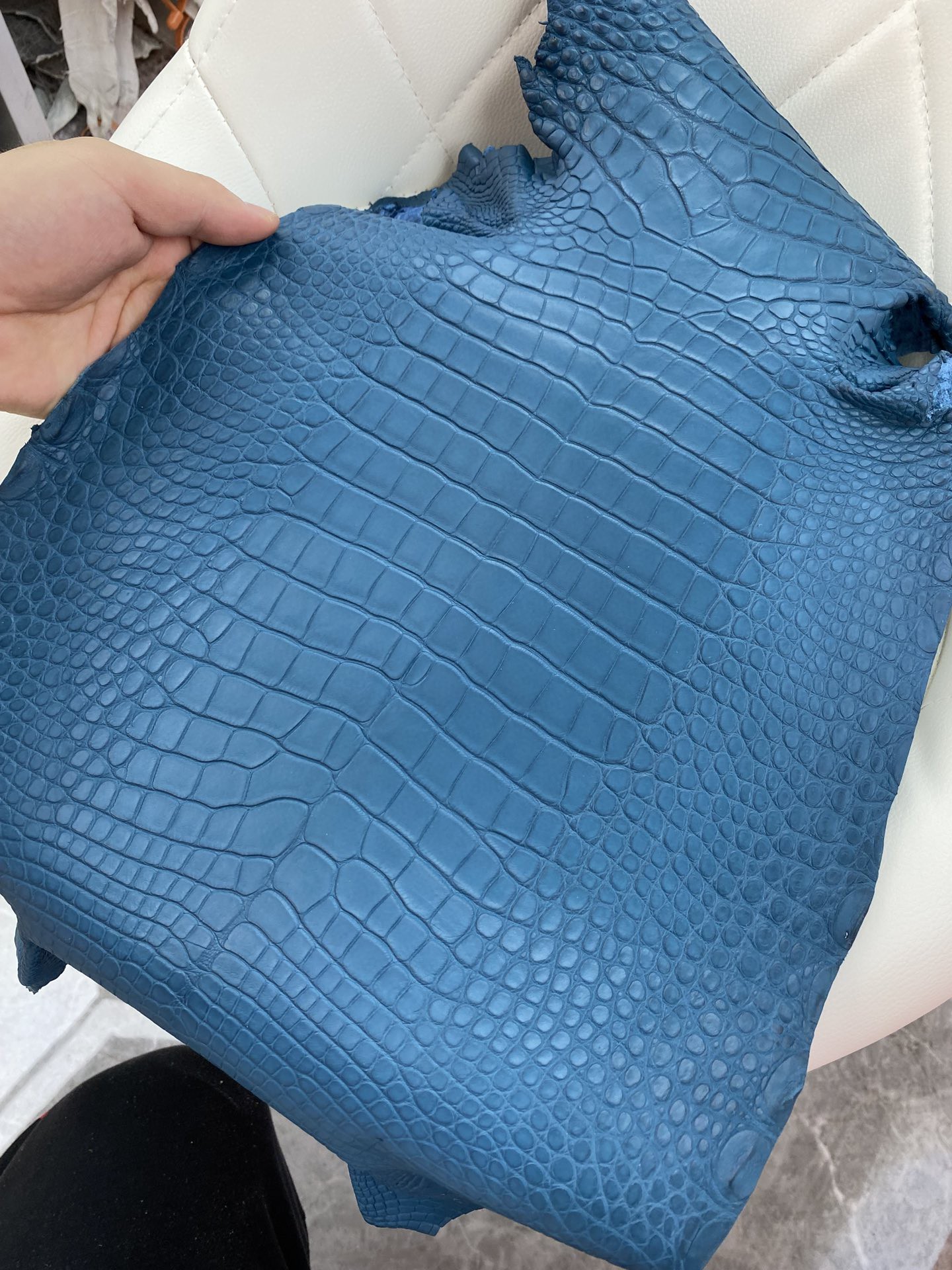 Hermès(爱马仕)新到鳄鱼 Alligator matt 雾面鳄鱼 1p 鸭子蓝-拉尔森鳄鱼皮具定制 - 爱马仕包包官网 Hermès(爱马仕)新到鳄鱼 Alligator matt 雾面鳄鱼 1p 鸭子蓝