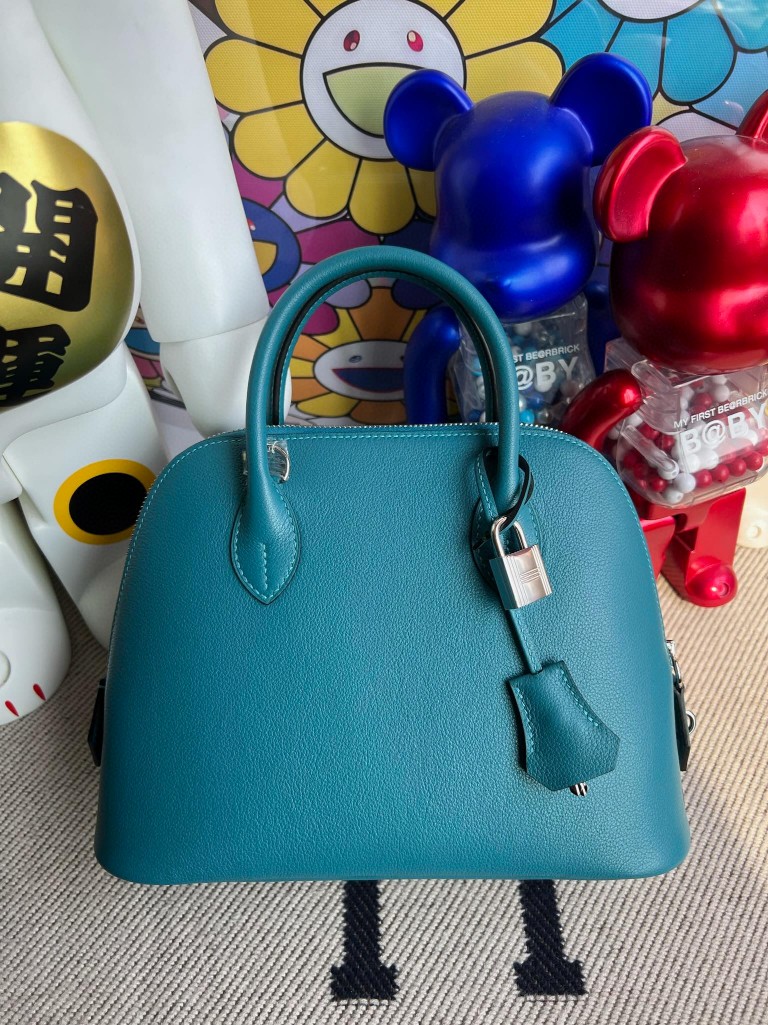 Hermès(爱马仕)Bolide 保龄球包 Evecolor W0 博斯普鲁斯绿 银扣 25cm 顶级手缝-拉尔森鳄鱼皮具定制 - 爱马仕包包官网 Hermès(爱马仕)Bolide 保龄球包 Evecolor W0 博斯普鲁斯绿 银扣 25cm 顶级手缝