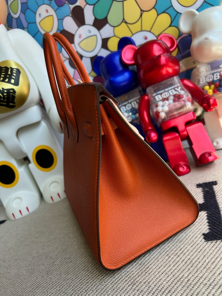 Hermès(爱马仕)Birkin 铂金包 Epsom 原厂掌纹 Sellier 红土色 Terre battue 金扣 25cm 顶级手缝-拉尔森鳄鱼皮具定制 - 爱马仕包包官网 Hermès(爱马仕)Birkin 铂金包 Epsom 原厂掌纹 Sellier 红土色 Terre battue 金扣 25cm 顶级手缝