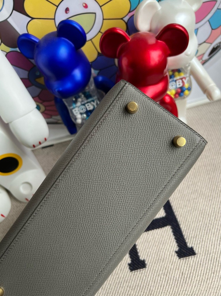 Hermès(爱马仕)kelly 凯莉包 Epsom OL 积雨云灰 gris meyer 金扣 25cm 顶级手缝-拉尔森鳄鱼皮具定制 - 爱马仕包包官网 Hermès(爱马仕)kelly 凯莉包 Epsom OL 积雨云灰 gris meyer 金扣 25cm 顶级手缝