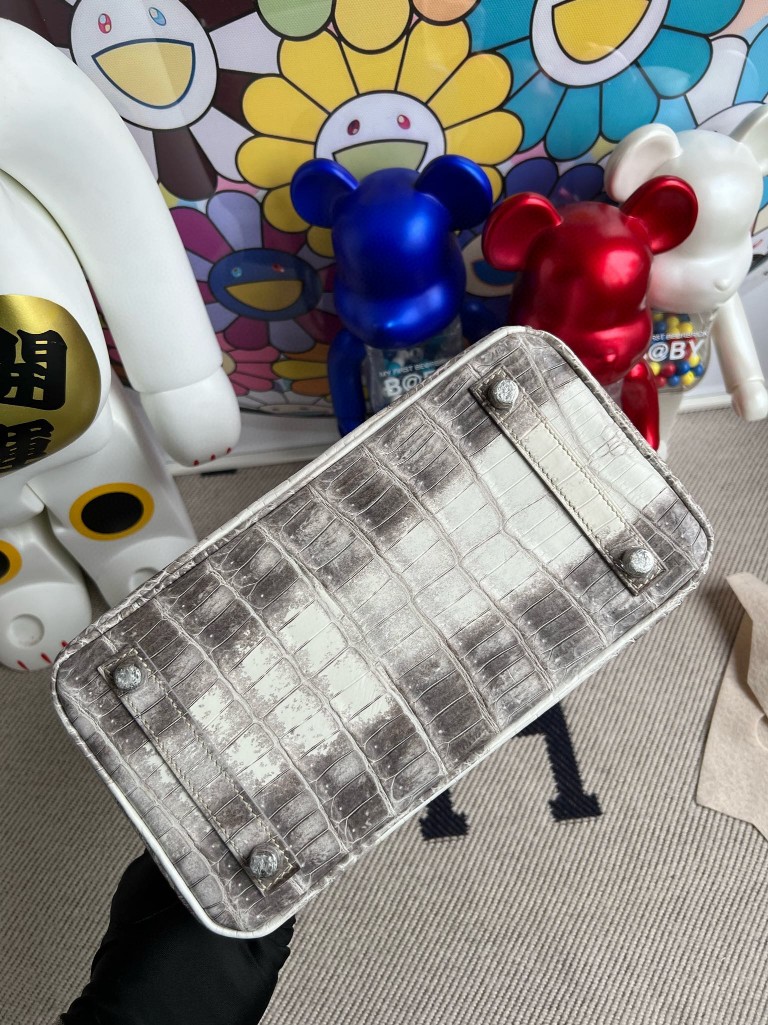 Hermès(爱马仕)Birkin 铂金包 鳄鱼皮 Himalaya 喜马拉雅 银扣1 25cm-拉尔森鳄鱼皮具定制 - 爱马仕包包官网 Hermès(爱马仕)Birkin 铂金包 鳄鱼皮 Himalaya 喜马拉雅 银扣1 25cm