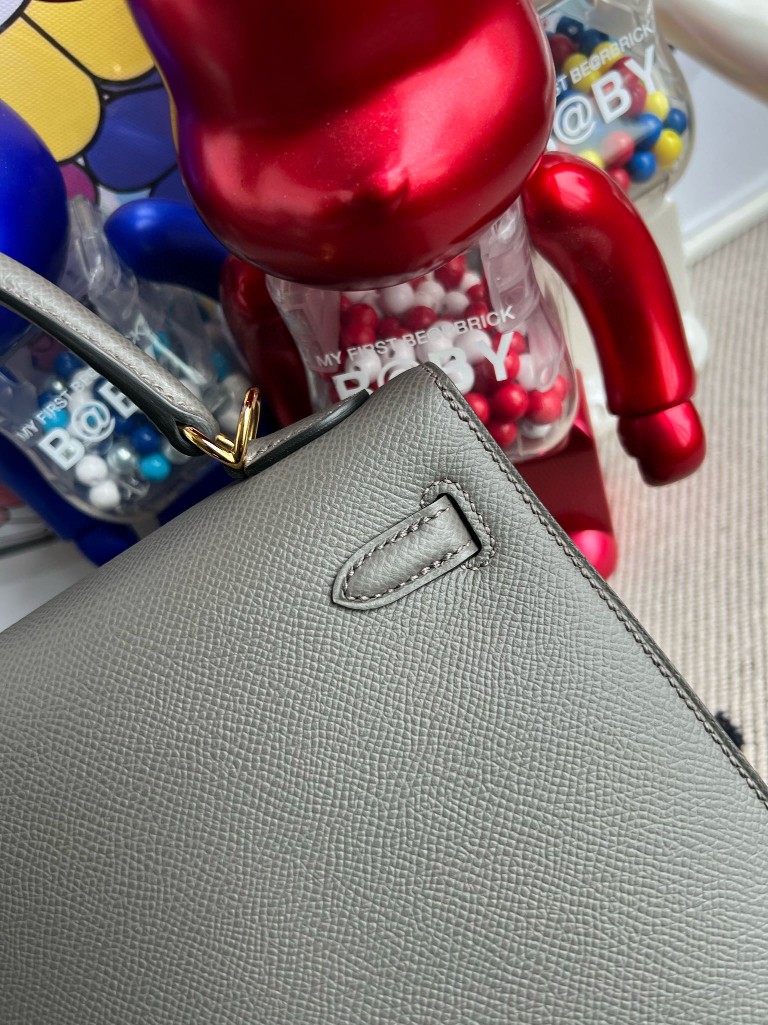 Hermès(爱马仕)kelly 凯莉包 Epsom OL 积雨云灰 gris meyer 金扣 25cm 顶级手缝-拉尔森鳄鱼皮具定制 - 爱马仕包包官网 Hermès(爱马仕)kelly 凯莉包 Epsom OL 积雨云灰 gris meyer 金扣 25cm 顶级手缝