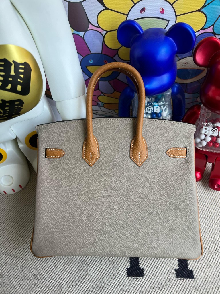 Hermès(爱马仕)Birkin 铂金包 Epsom 原厂掌纹皮 m8 沥青灰 拼 金棕色 金扣 25cm 马蹄印 顶级手缝-拉尔森鳄鱼皮具定制 - 爱马仕包包官网 Hermès(爱马仕)Birkin 铂金包 Epsom 原厂掌纹皮 m8 沥青灰 拼 金棕色 金扣 25cm 马蹄印 顶级手缝