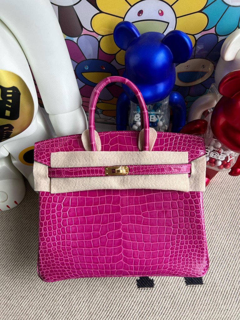 Hermès(爱马仕)Birkin 铂金包 porosus shiny 亮面鳄鱼 J5 天方夜谭粉紫 金扣 25cm 顶级手缝-拉尔森鳄鱼皮具定制 - 爱马仕包包官网 Hermès(爱马仕)Birkin 铂金包 porosus shiny 亮面鳄鱼 J5 天方夜谭粉紫 金扣 25cm 顶级手缝