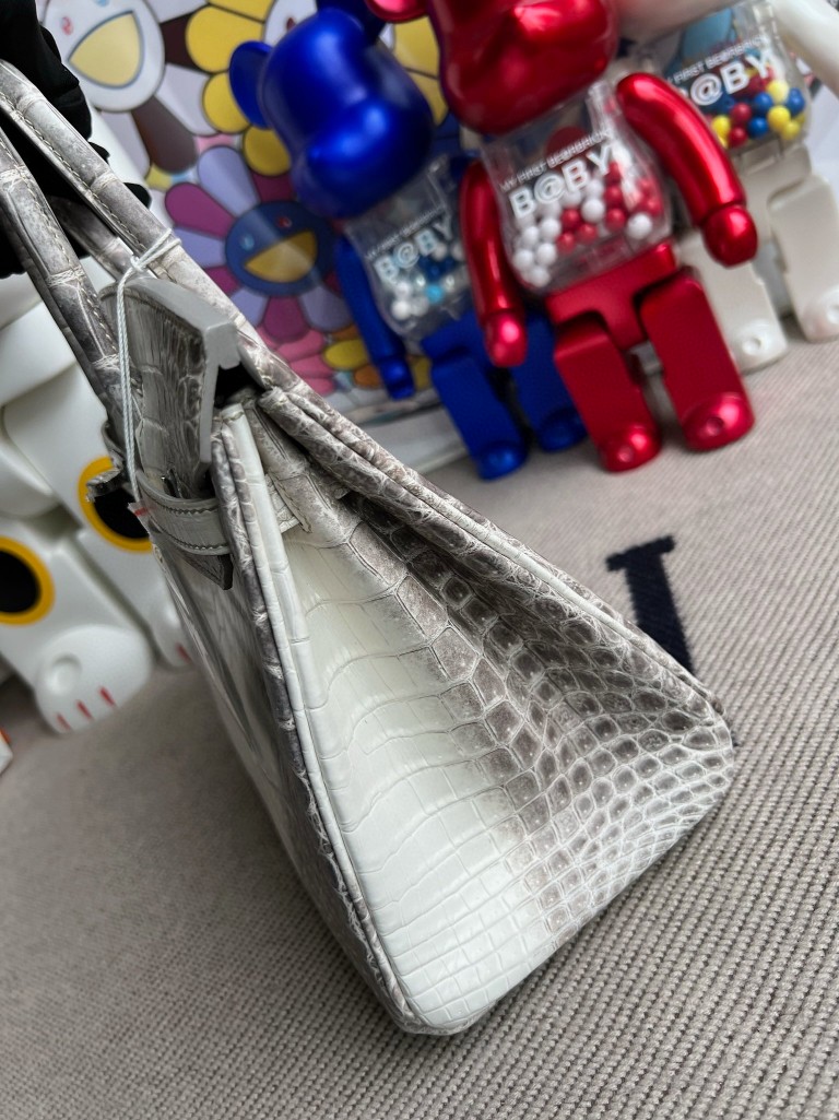 Hermès(爱马仕)Birkin 铂金包 鳄鱼皮 Himalaya 喜马拉雅 银扣2 25cm-拉尔森鳄鱼皮具定制 - 爱马仕包包官网 Hermès(爱马仕)Birkin 铂金包 鳄鱼皮 Himalaya 喜马拉雅 银扣2 25cm