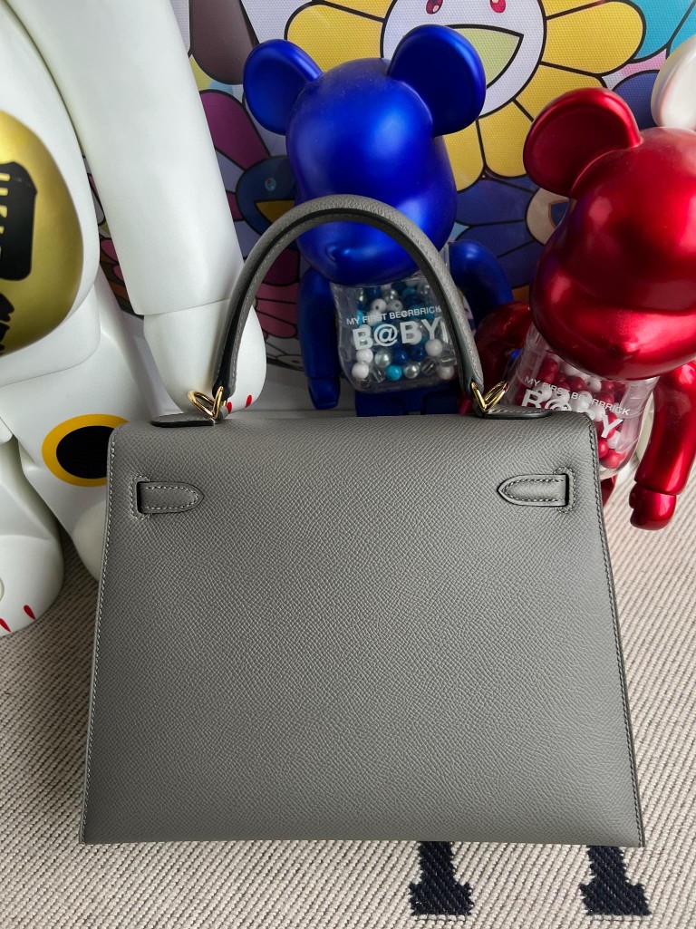 Hermès(爱马仕)kelly 凯莉包 Epsom OL 积雨云灰 gris meyer 金扣 25cm 顶级手缝-拉尔森鳄鱼皮具定制 - 爱马仕包包官网 Hermès(爱马仕)kelly 凯莉包 Epsom OL 积雨云灰 gris meyer 金扣 25cm 顶级手缝