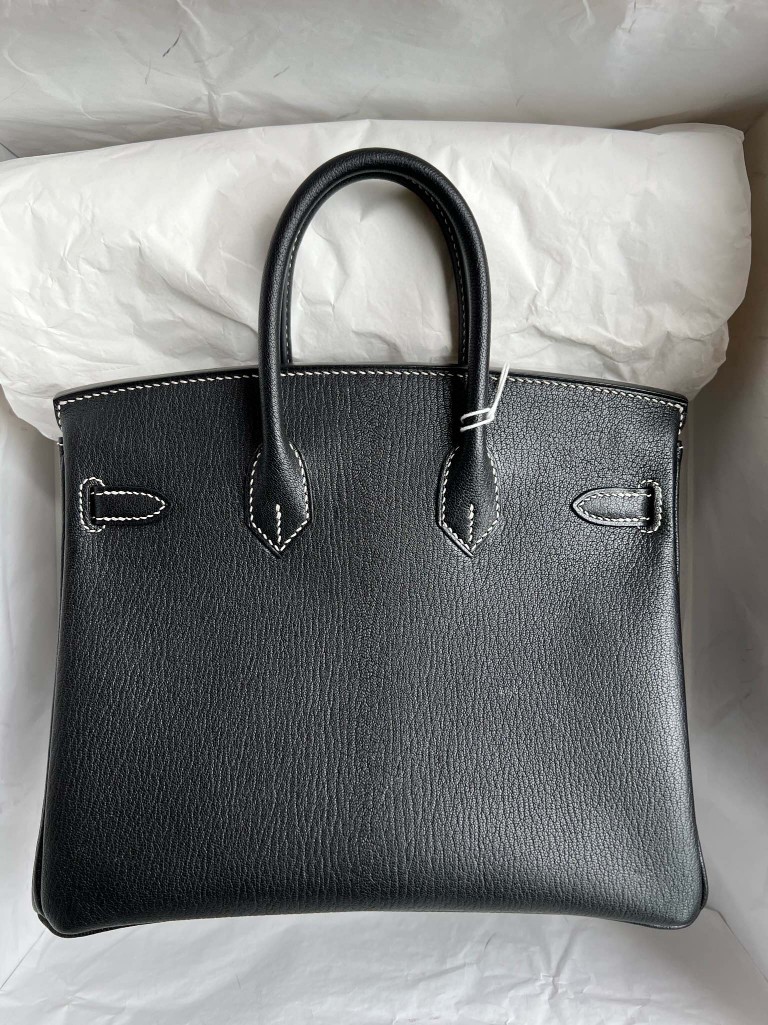 Hermès(爱马仕)Birkin 铂金包 Chevre 山羊皮 ck89 黑色 内拼 太阳黄 拉丝银扣 25cm 顶级手缝-拉尔森鳄鱼皮具定制 - 爱马仕包包官网 Hermès(爱马仕)Birkin 铂金包 Chevre 山羊皮 ck89 黑色 内拼 太阳黄 拉丝银扣 25cm 顶级手缝