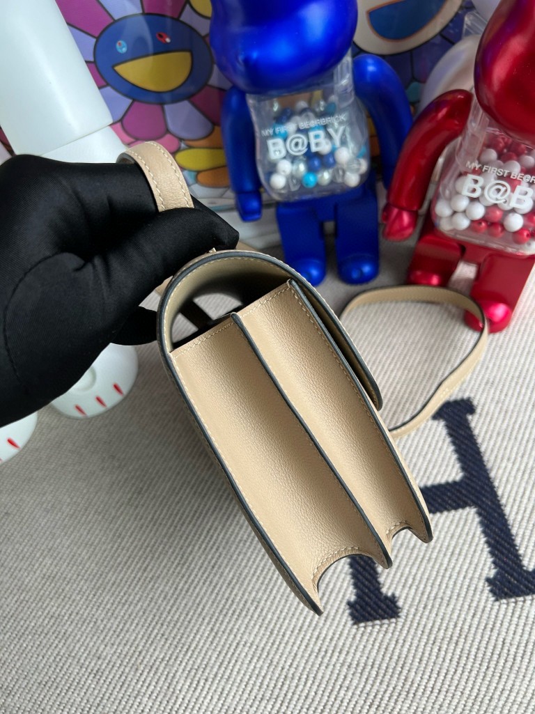 Hermès（爱马仕）Constance 康斯坦斯 Evecolor S2 风衣灰 trench 金扣 18cm 顶级手缝