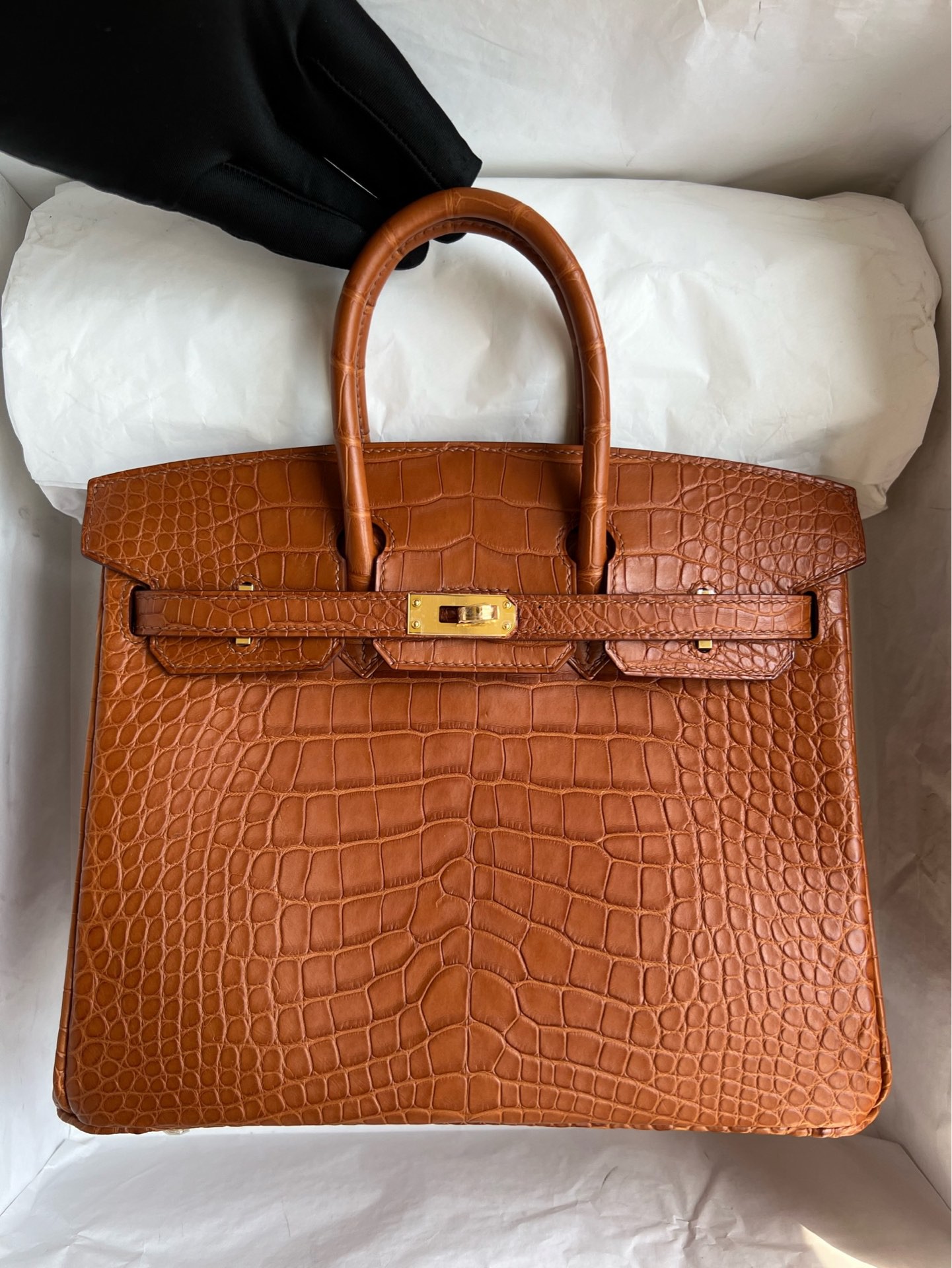 Hermès(爱马仕)Birkin 铂金包 Alligator matt 雾面鳄鱼 金棕色 金扣 25cm 顶级手缝-拉尔森鳄鱼皮具定制 - 爱马仕包包官网 Hermès(爱马仕)Birkin 铂金包 Alligator matt 雾面鳄鱼 金棕色 金扣 25cm 顶级手缝